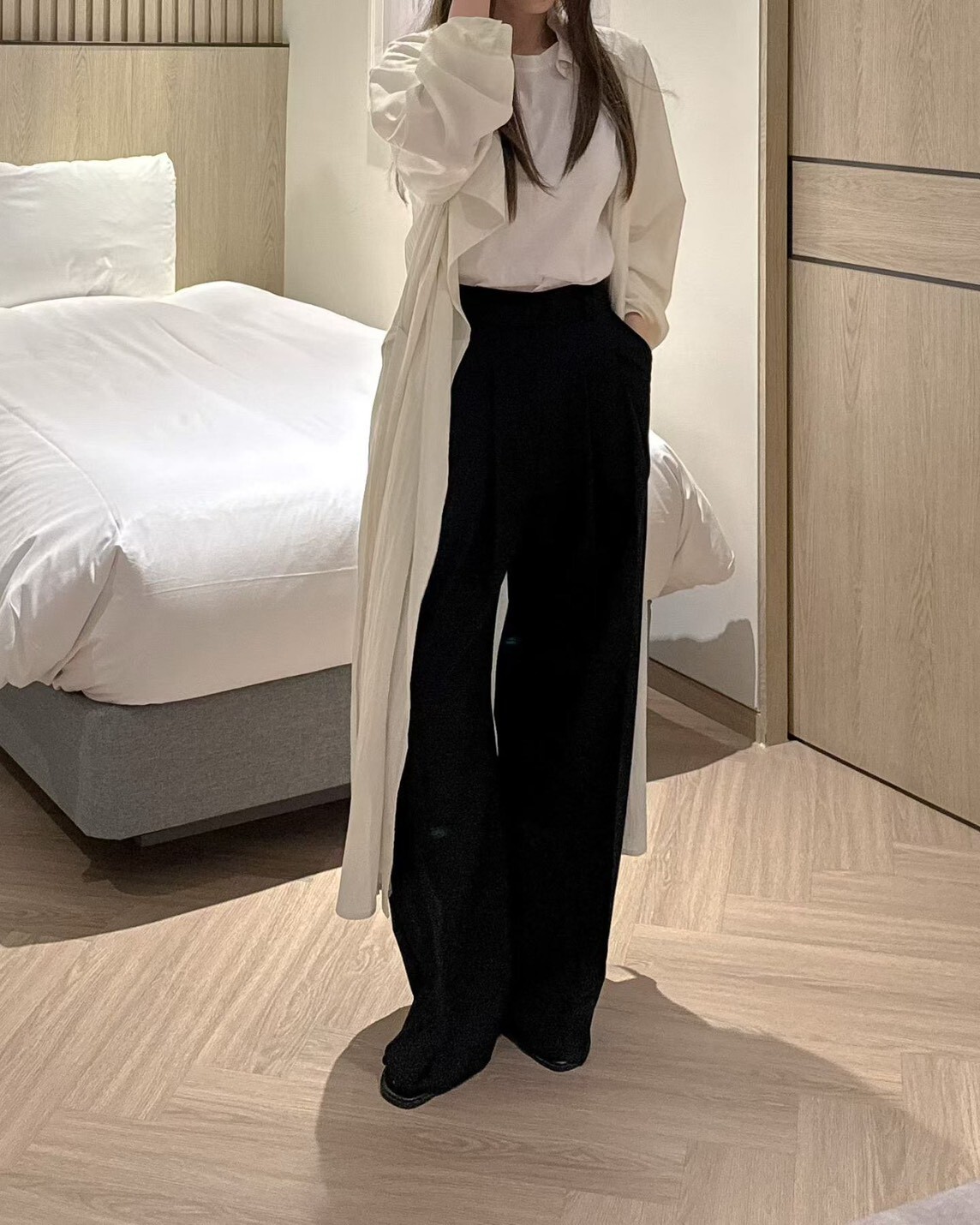 HABLE 兩穿式綁帶風衣&長洋裝