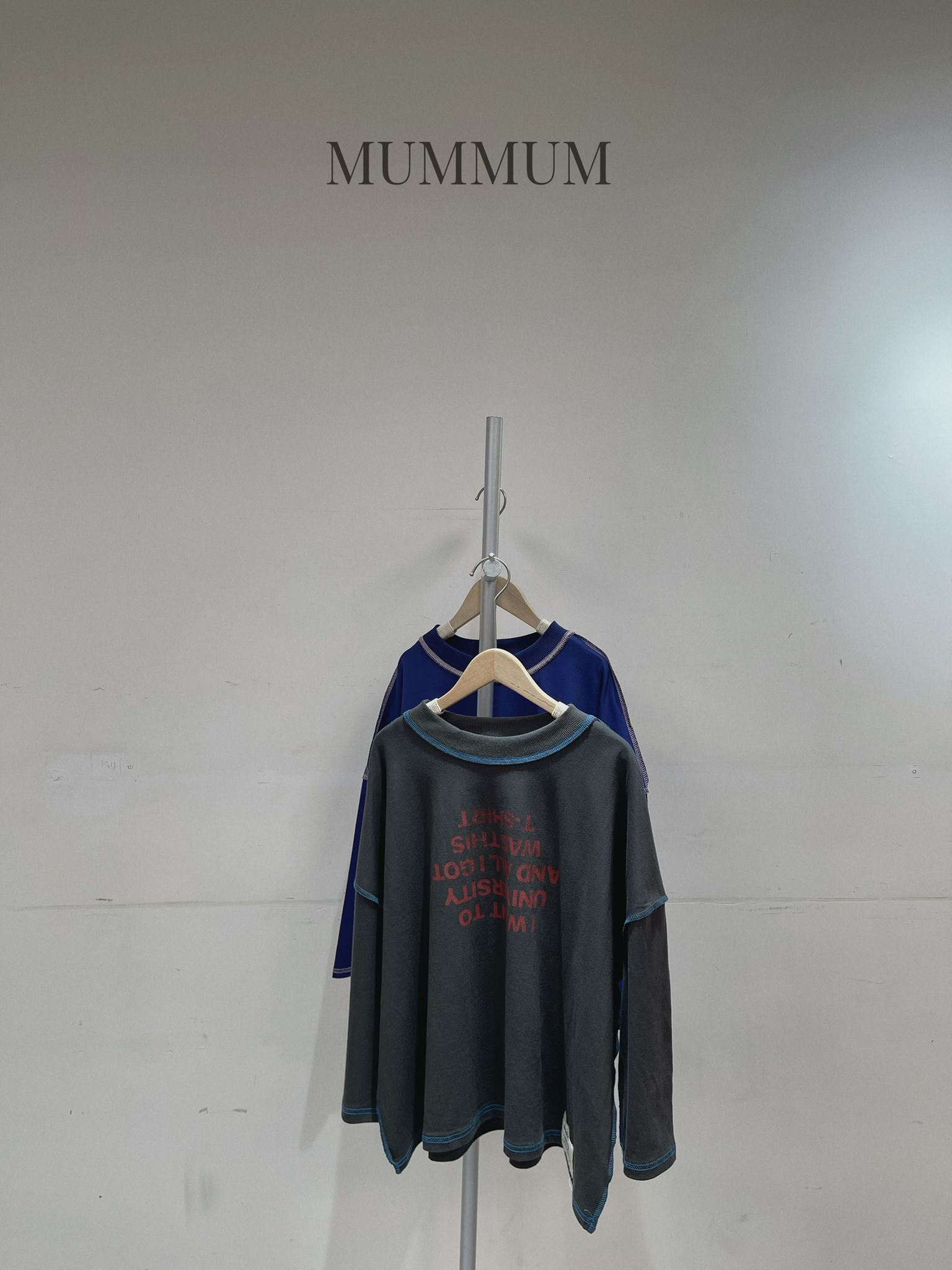 0213157a/倒轉字母明線印花上衣 56/56/24