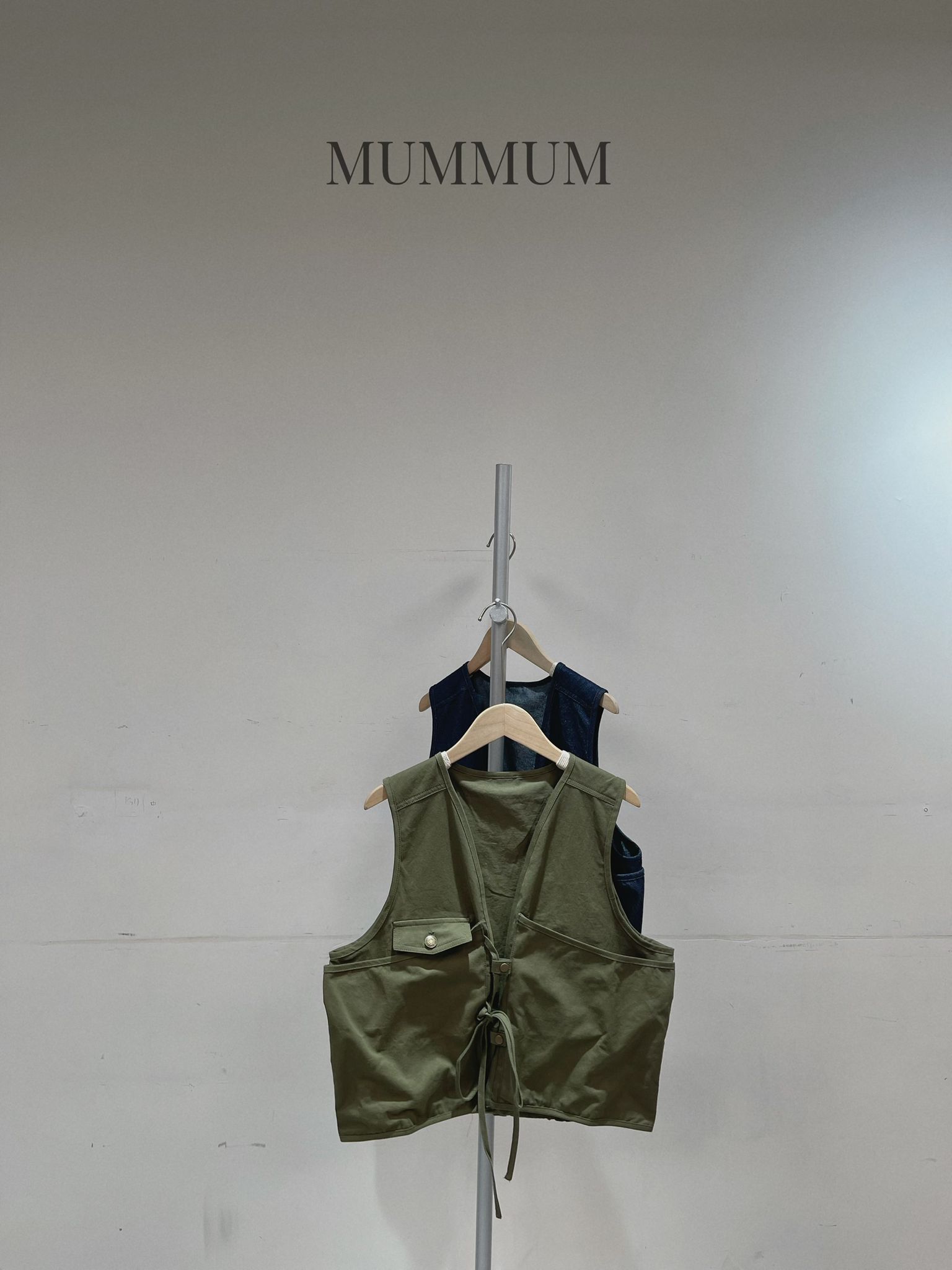 0213159a/交叉繩高位袋小背心外套 39/37/20