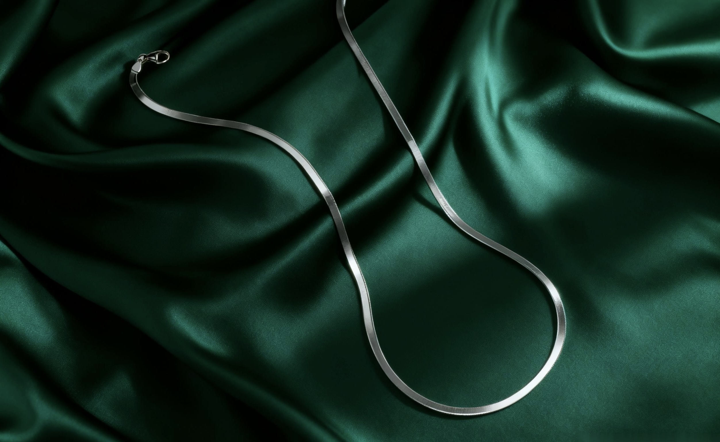 (V1) 扁蛇鏈 項鏈 S925白金 - #X0201502 #AP2604