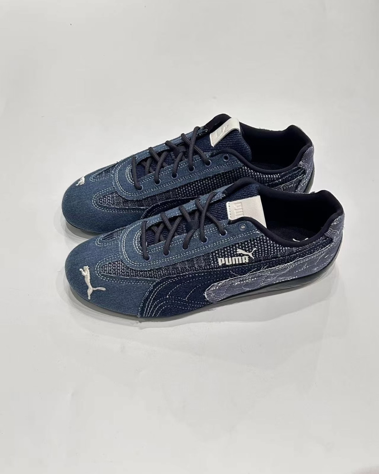 PUMA SPEEDCAT CRAFTED DENIM 丹寧系列 牛仔藍 水洗藍 復古 布面 拼接 男女鞋 408129-01 / 預購