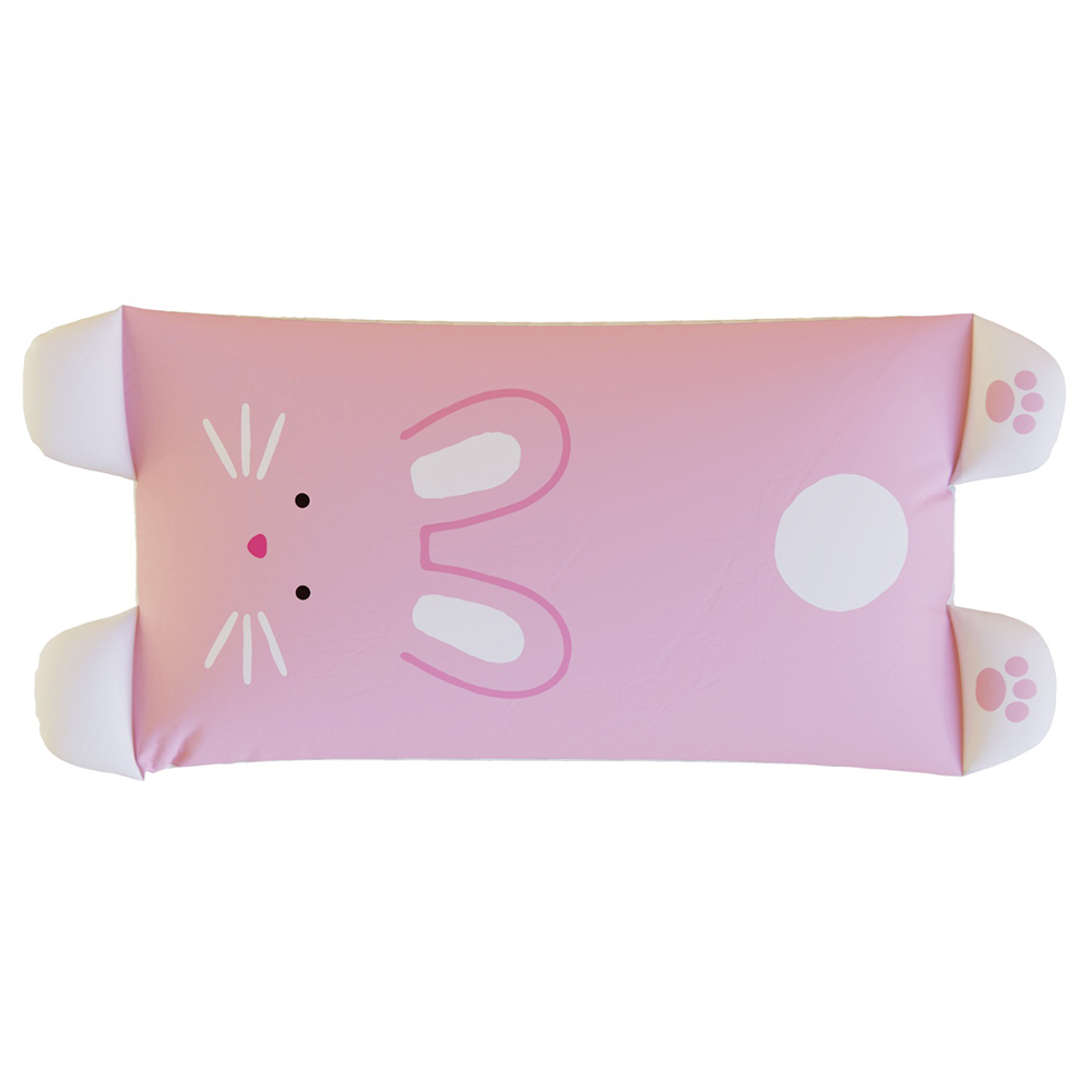 Milo&Gabby美國 動物好朋友-雙面寬版大枕套_涼感純棉款(Lola兔兔)|超長寬枕|純棉吸汗|涼爽不悶熱|四季可用|