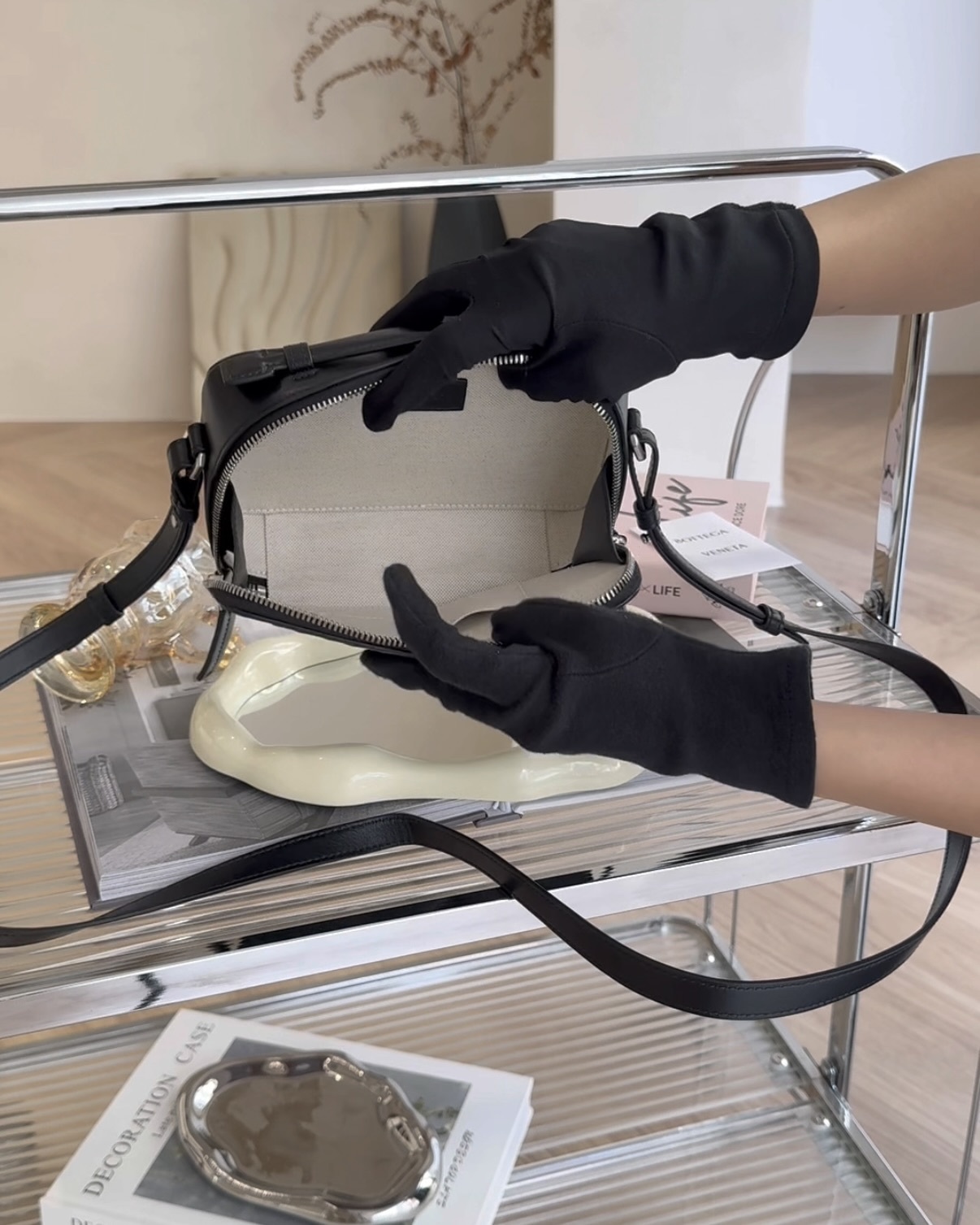 BV｜GETAWAY PHONE POUCH 編織迷你相機包 黑色