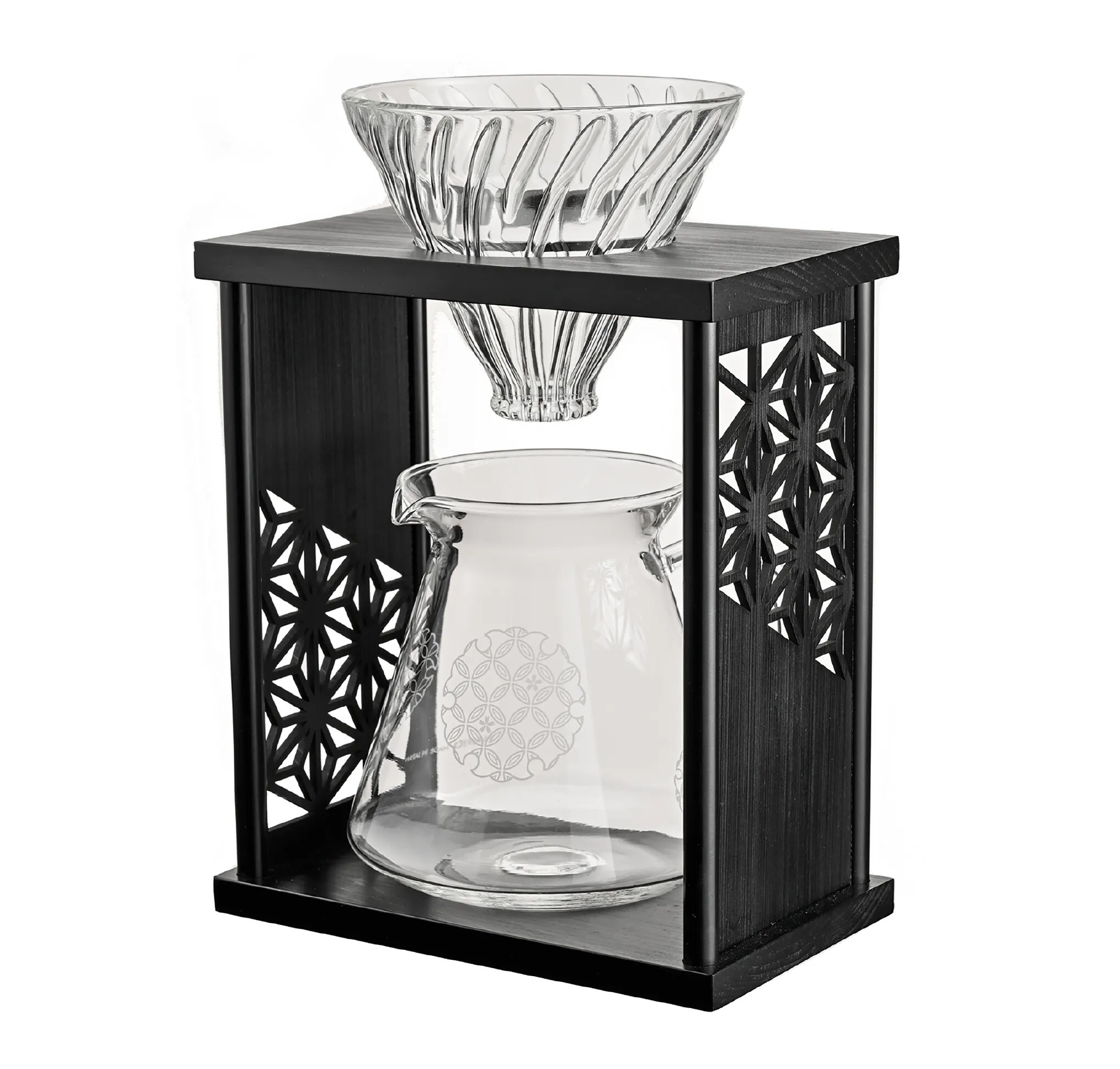 Hario AYA Series V60 Drip Stand Set (Asanoha-Black) -DSS-ASB