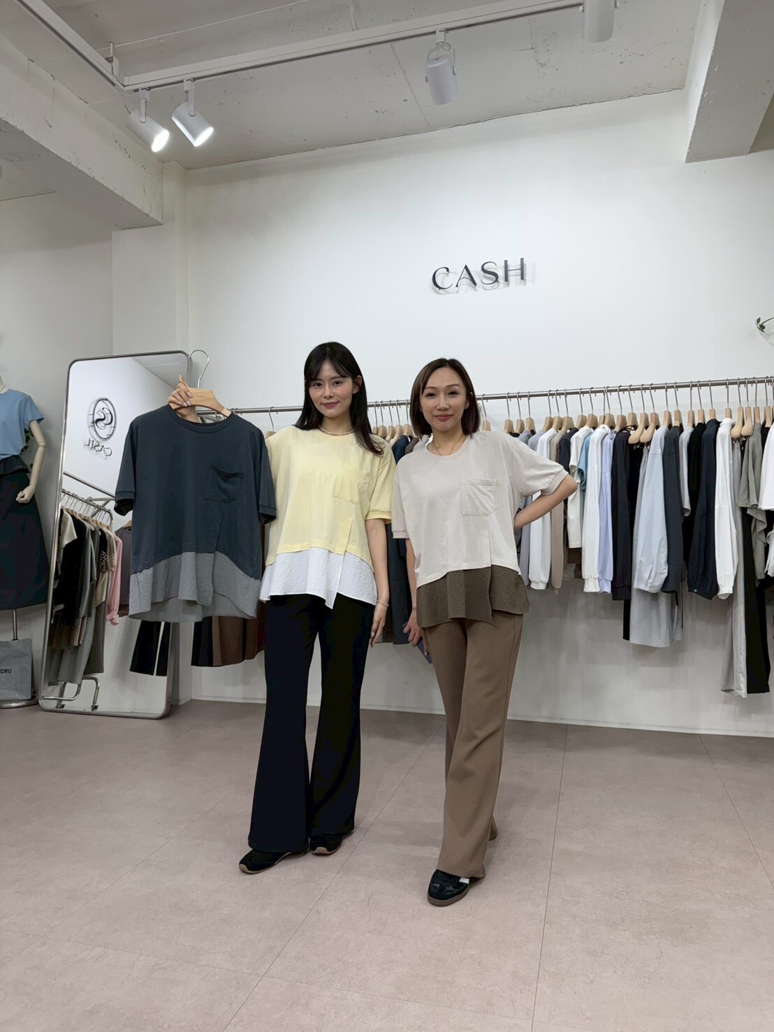 CA6006 拼色開叉T