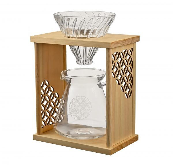 Hario AYA Series V60 Drip Stand Set (Shippou-Natural) -DSS-SPN