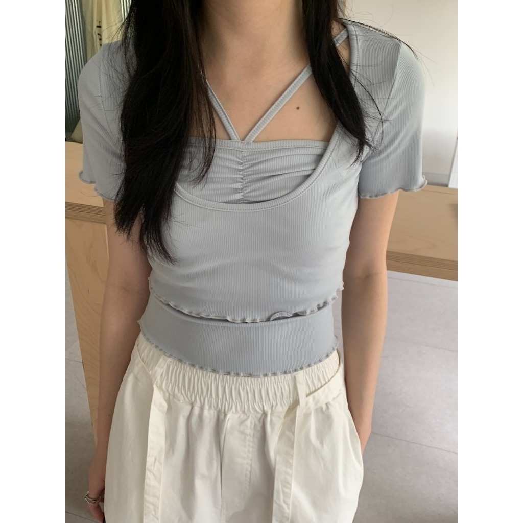 A03 時髦精的疊穿兩件式上衣 #9867