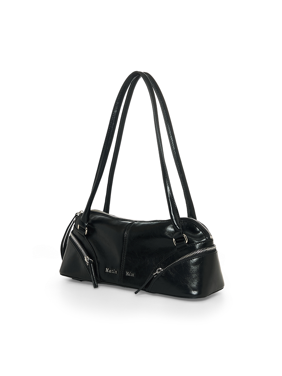 弧形拉鍊法棍包 黑色