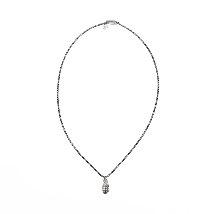 【車庫服飾】RECOVERY 手榴彈項鍊 (古銀)