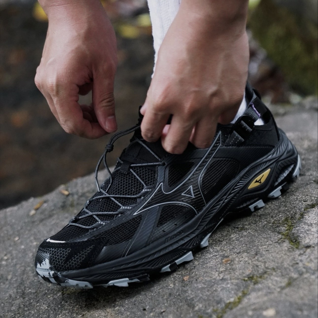 MIZUNO RACER TRAIL SE V2 全黑 溯溪鞋 透氣 美津濃 D1GH261201