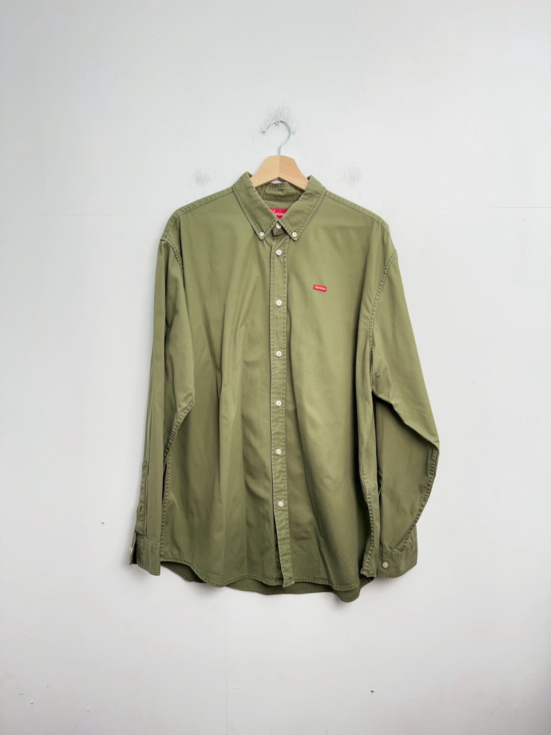 SUPREME SMALL BOX SHIRT OLIVE SIZE L