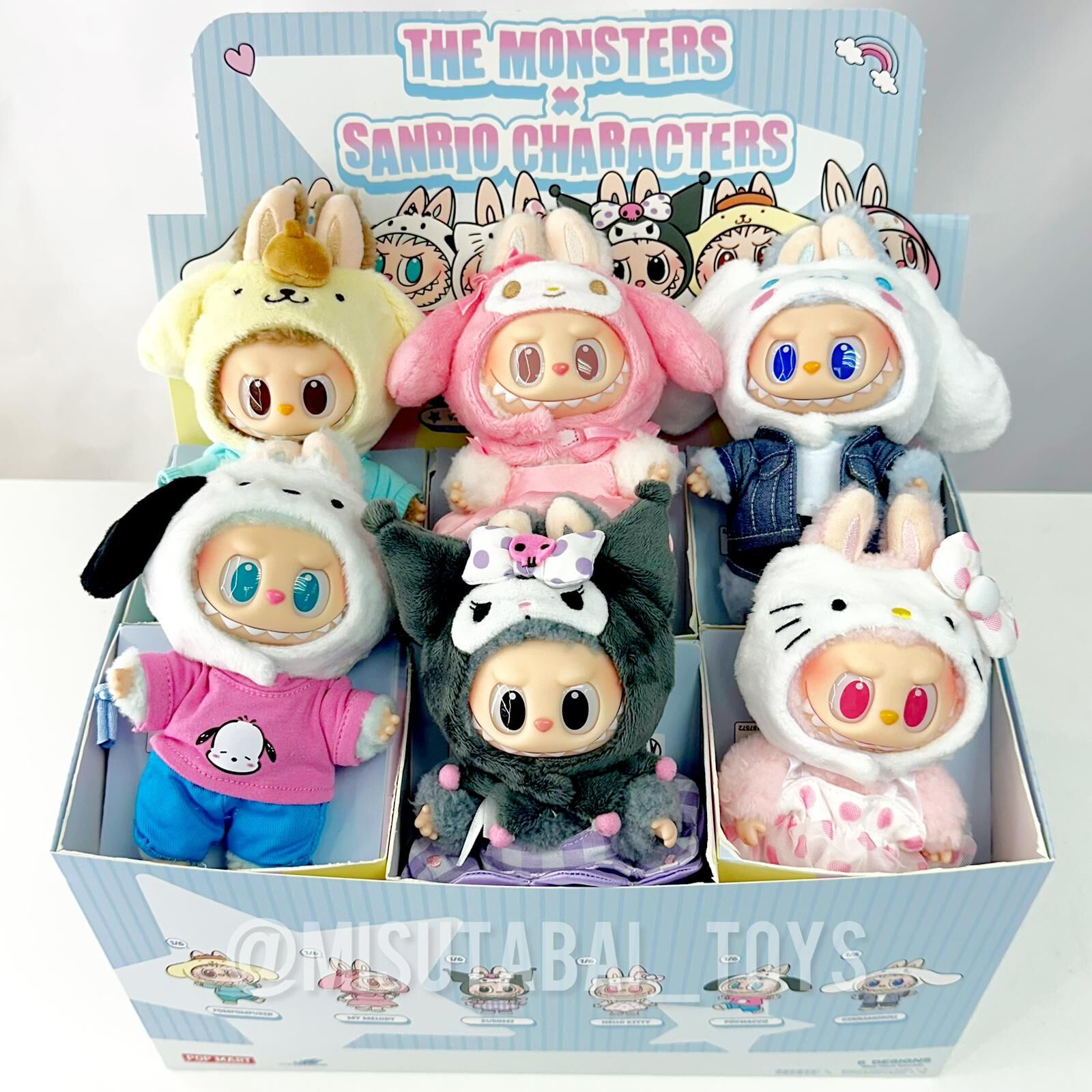 Labubu The Monsters x Sanrio Characters - 搪膠毛絨掛件盲盒 (POP MART)