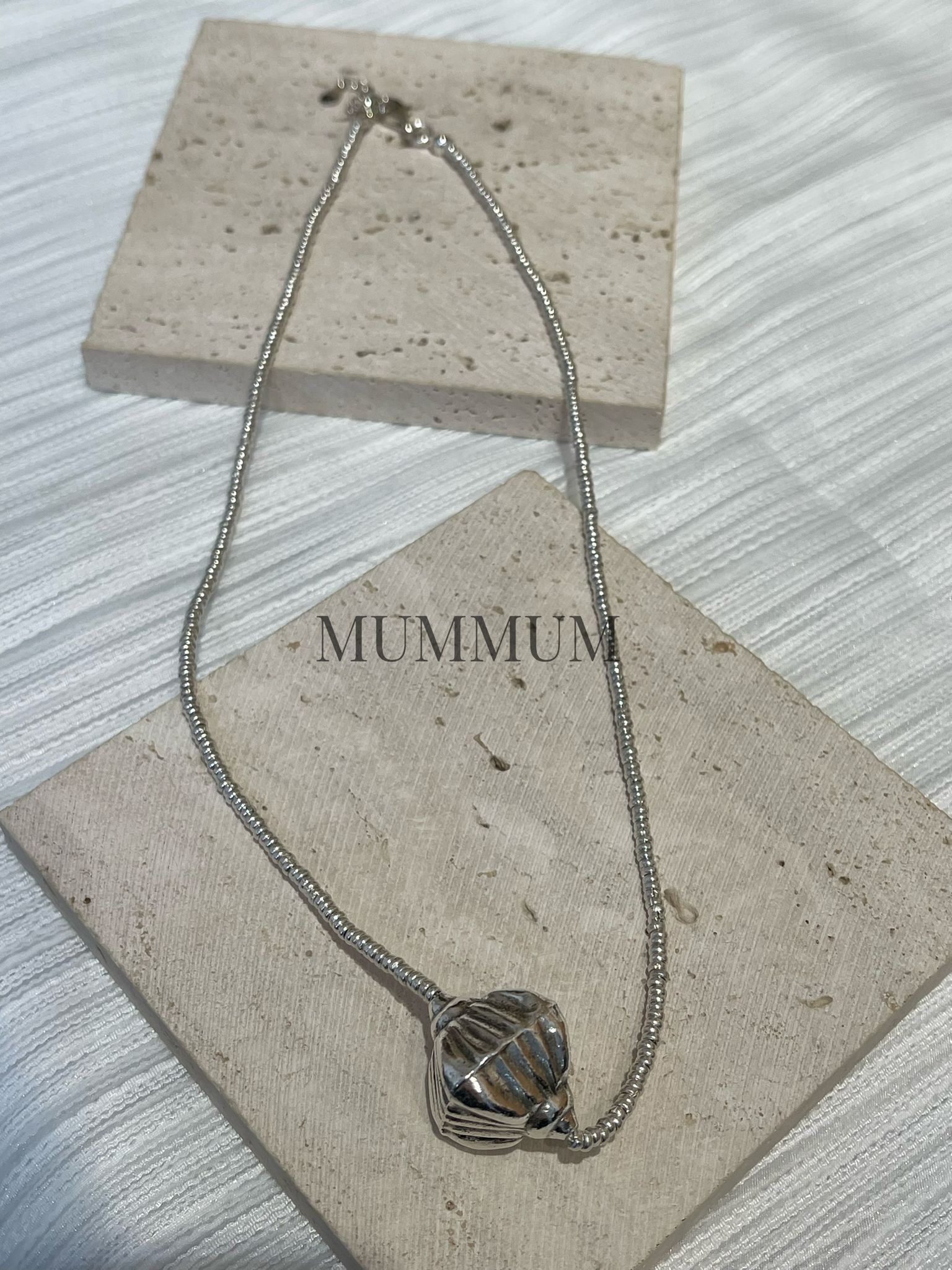 sl13260/立體菱形銀頸鏈