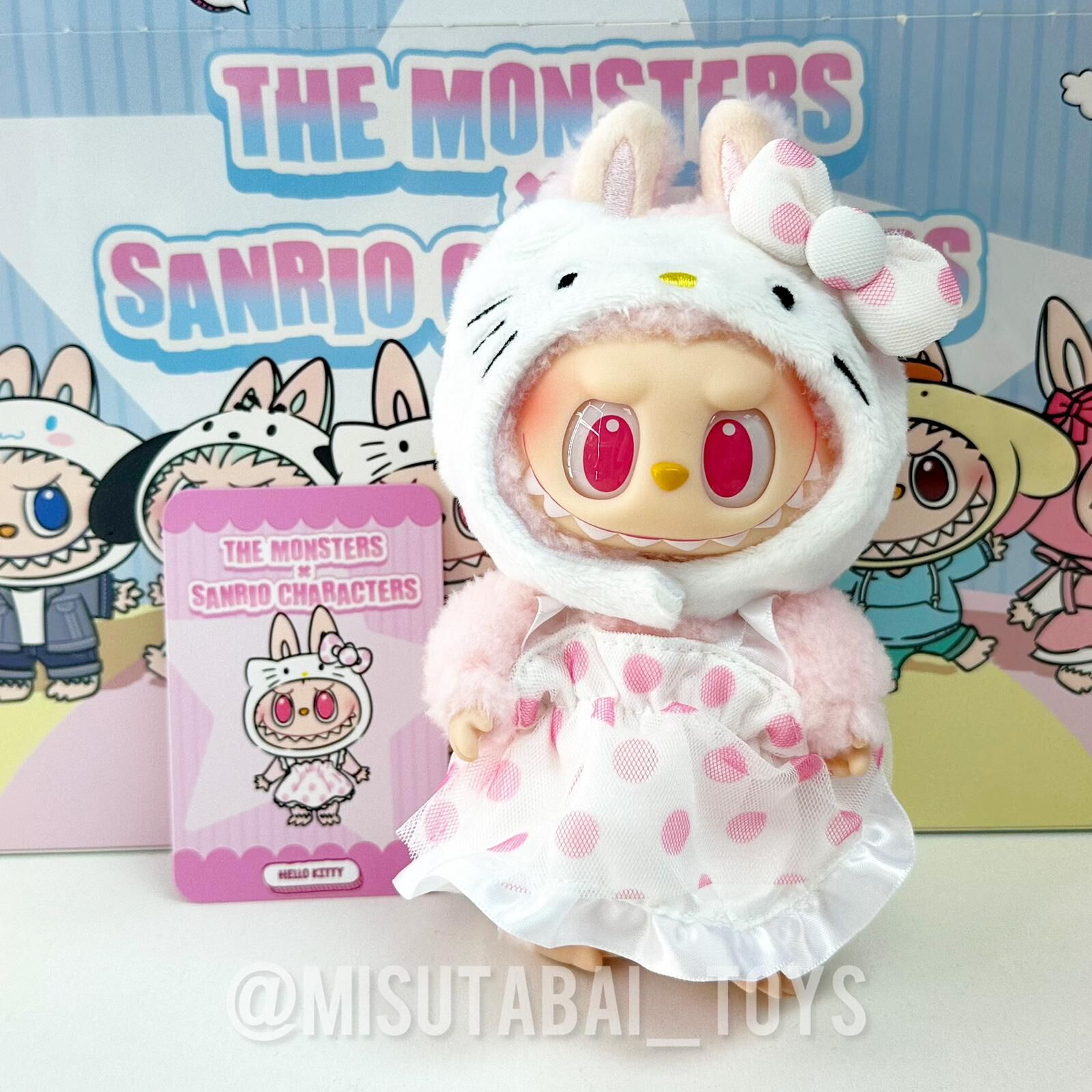 Labubu The Monste x Sanrio Characters - 搪膠毛絨掛件盲盒(POP M