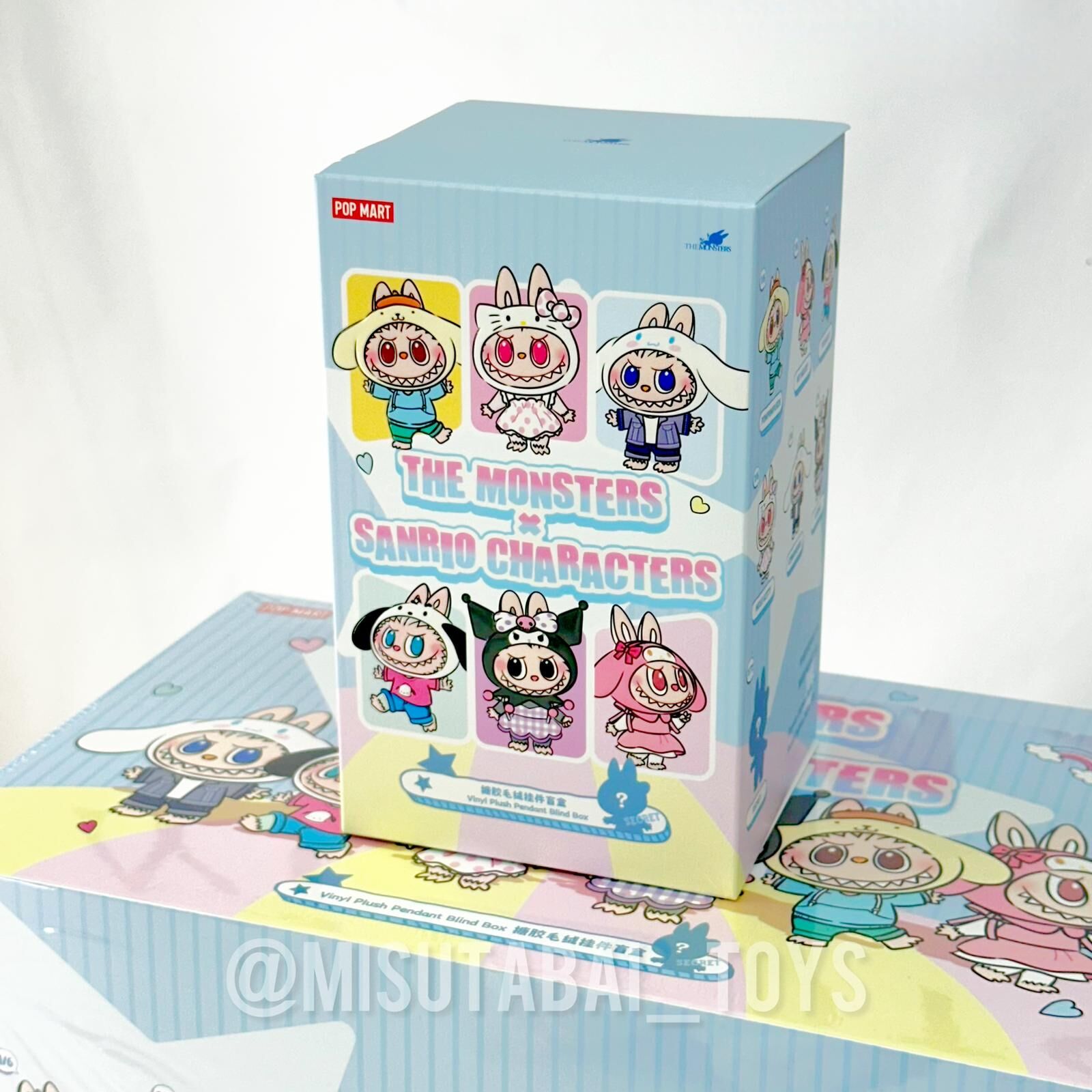 Labubu The Monsters x Sanrio Characters - 搪膠毛絨掛件盲盒 (POP MART)