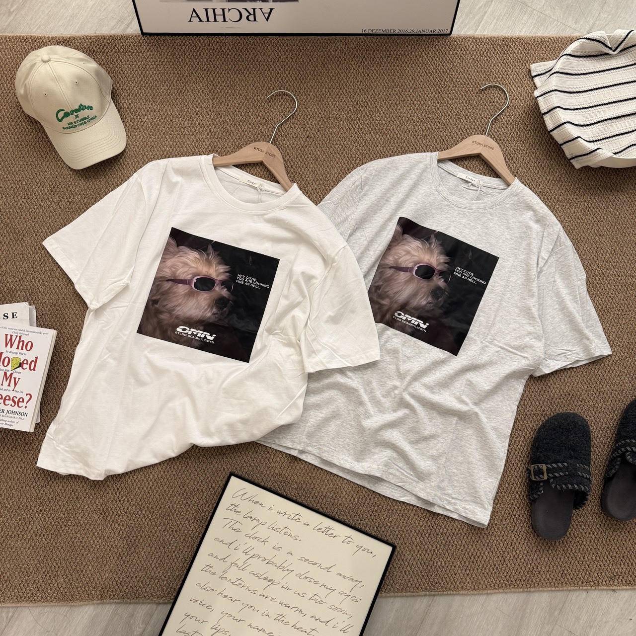 2284 墨鏡狗狗照片短T (R)