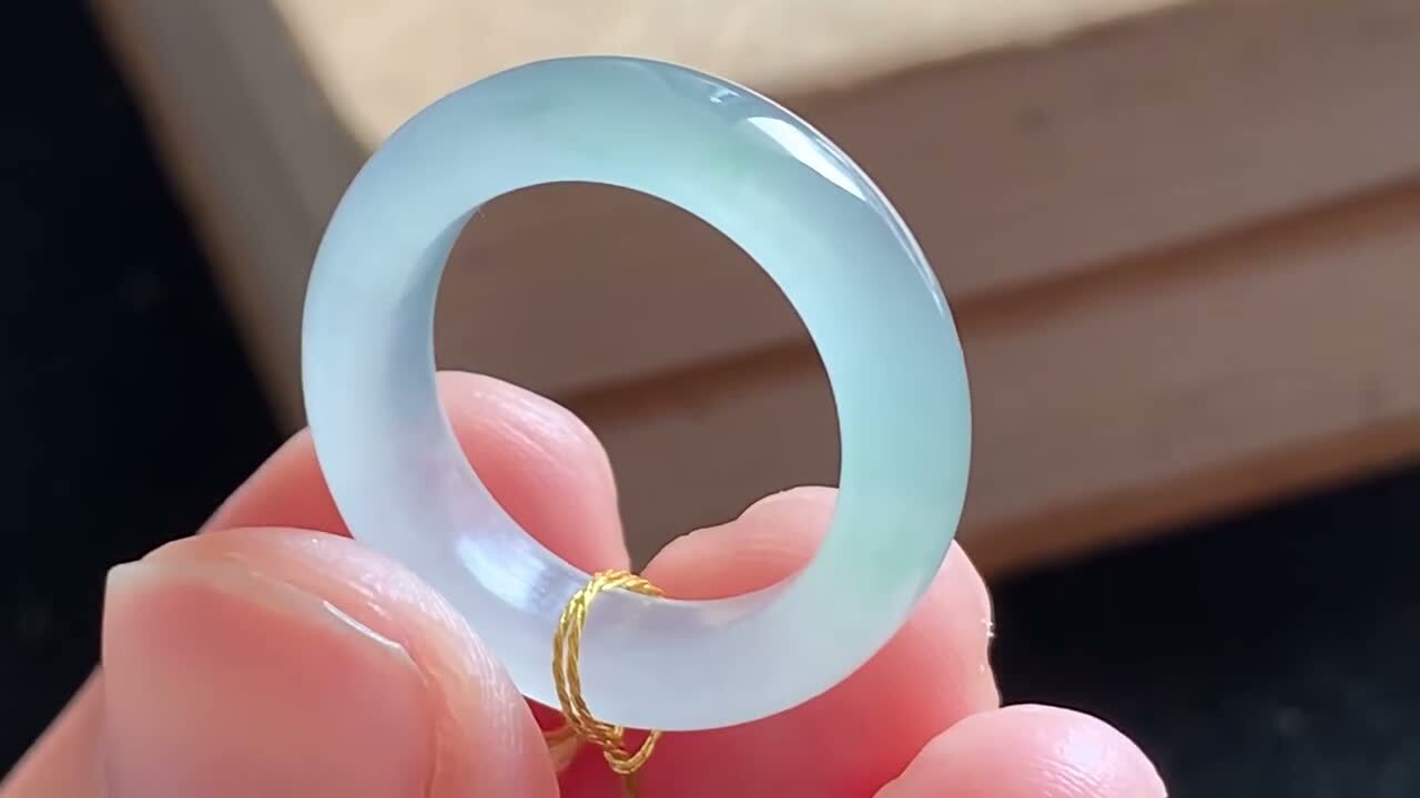 翡翠冰種指環 (圈口 11號),天然翡翠A玉, 緬甸玉, Jade, Jadeite