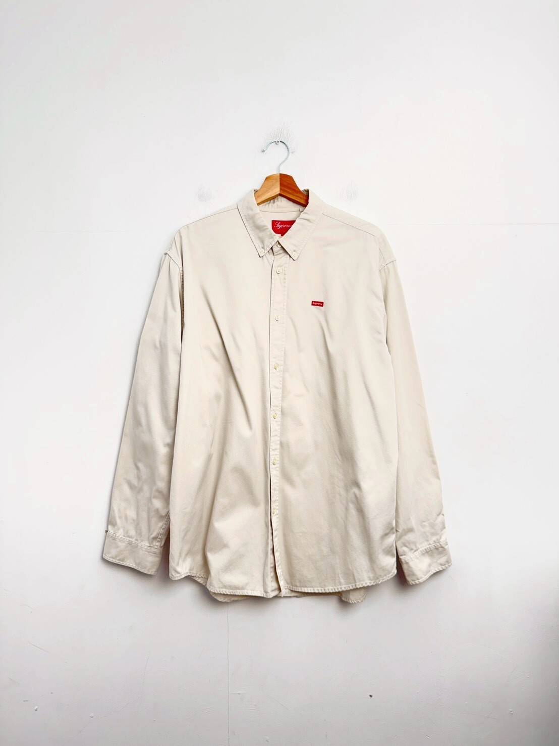 SUPREME SMALL BOX SHIRT STONE SIZE L
