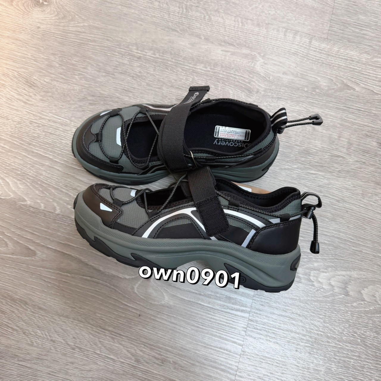 【OWN】Discovery EXPEDITION 瑪麗珍鞋 休閒 運動 涼拖鞋 Wave Jane 高允貞同款 女生 灰綠