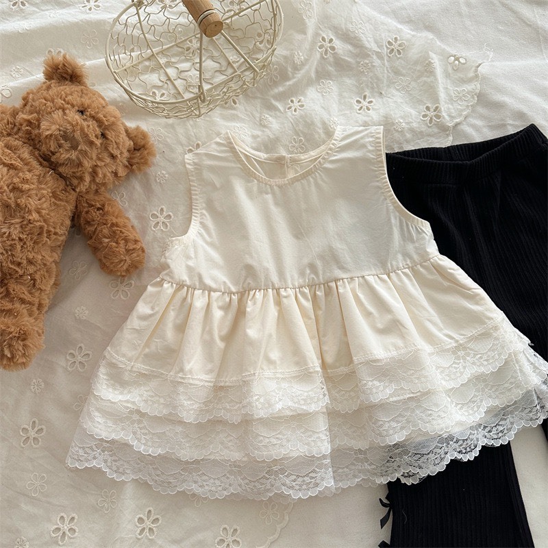 緹花蕾絲無袖上衣