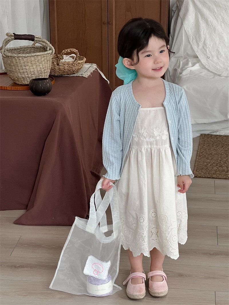 氣質緹花吊帶裙