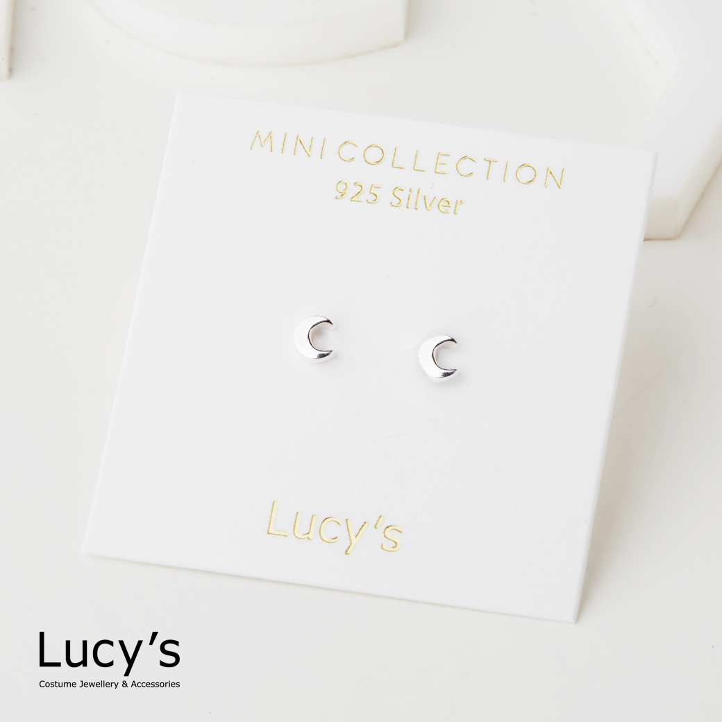 925純銀〔輕銀系列〕月光 耳環 (96893)