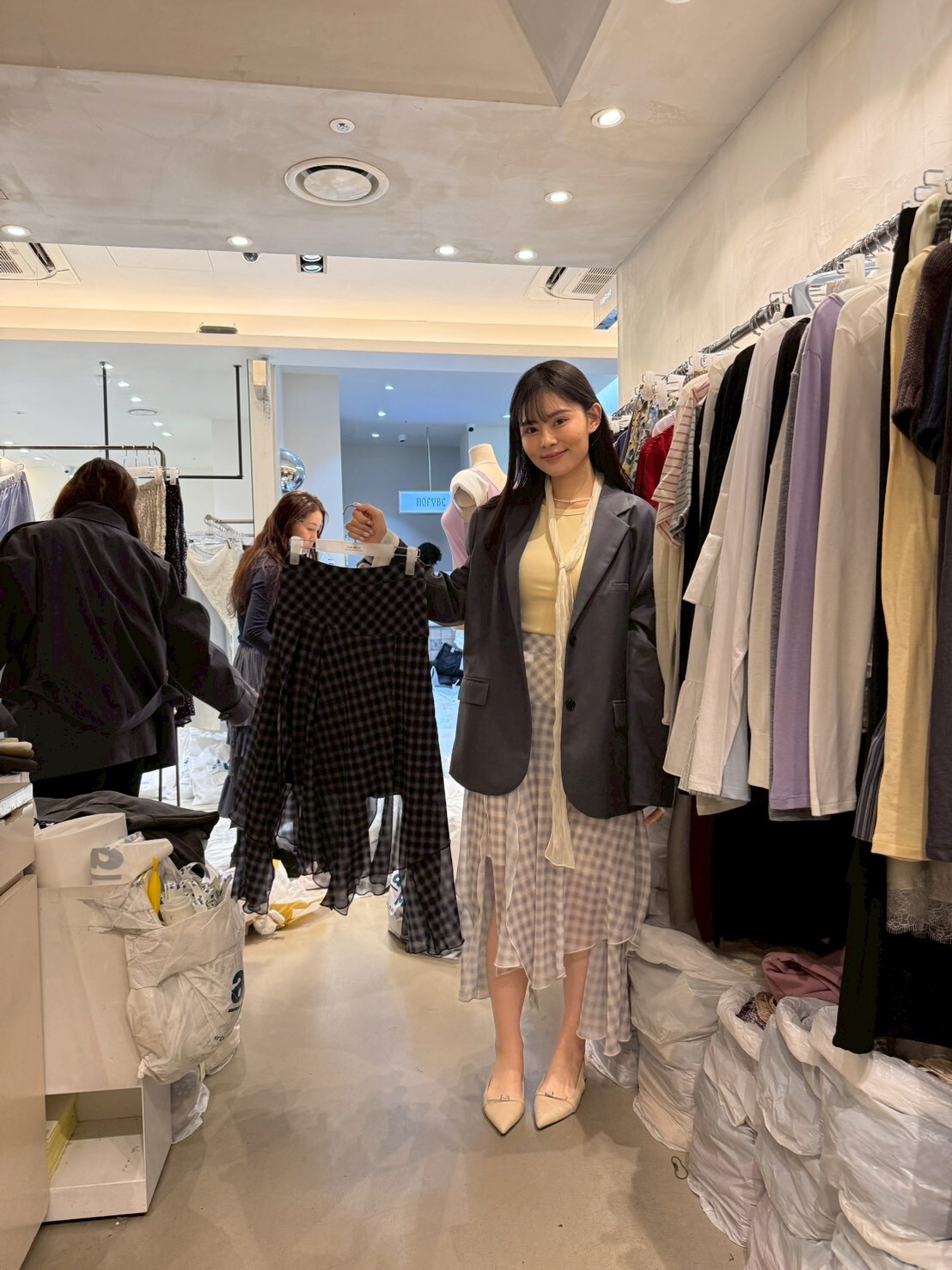 LR6049 韓團層次飄逸裙