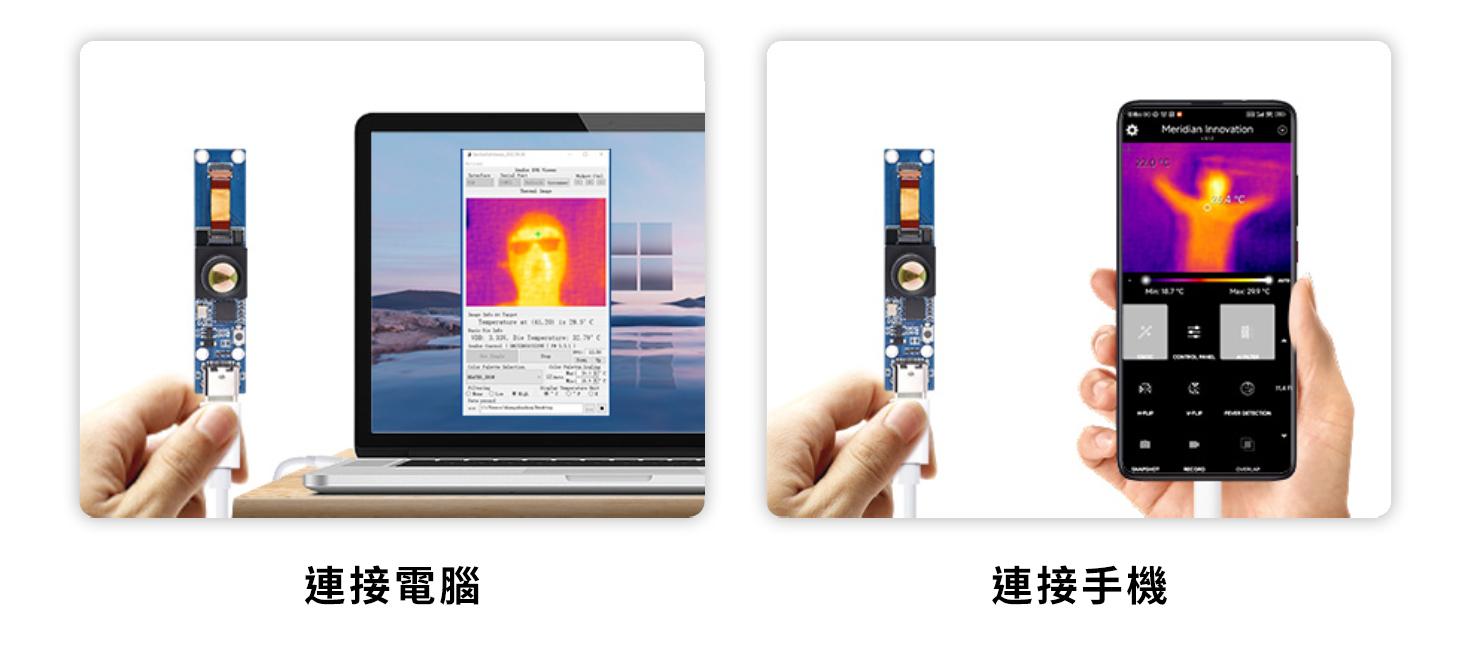 遠紅外線熱顯像模組,應用範例
