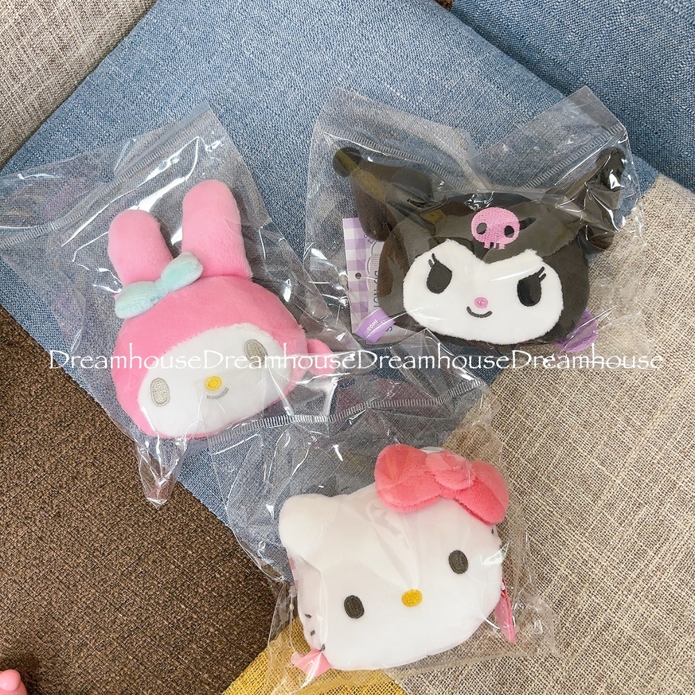 日本限定 kitty 凱蒂貓 美樂蒂 酷洛米 大臉絨毛造型 便攜伸縮捲尺 捲尺 布尺 裁縫尺 測量工具