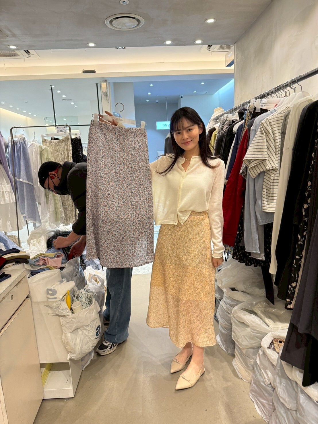 LR6050 復古花花長裙