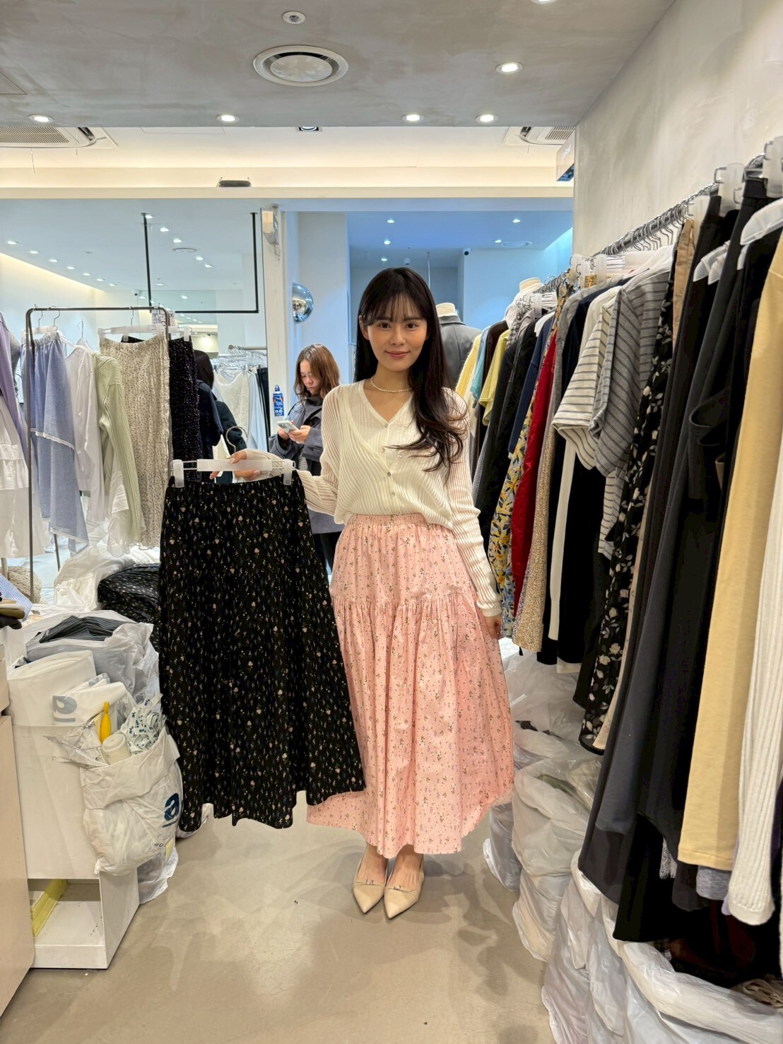 LR6032 碎花蛋糕半身裙