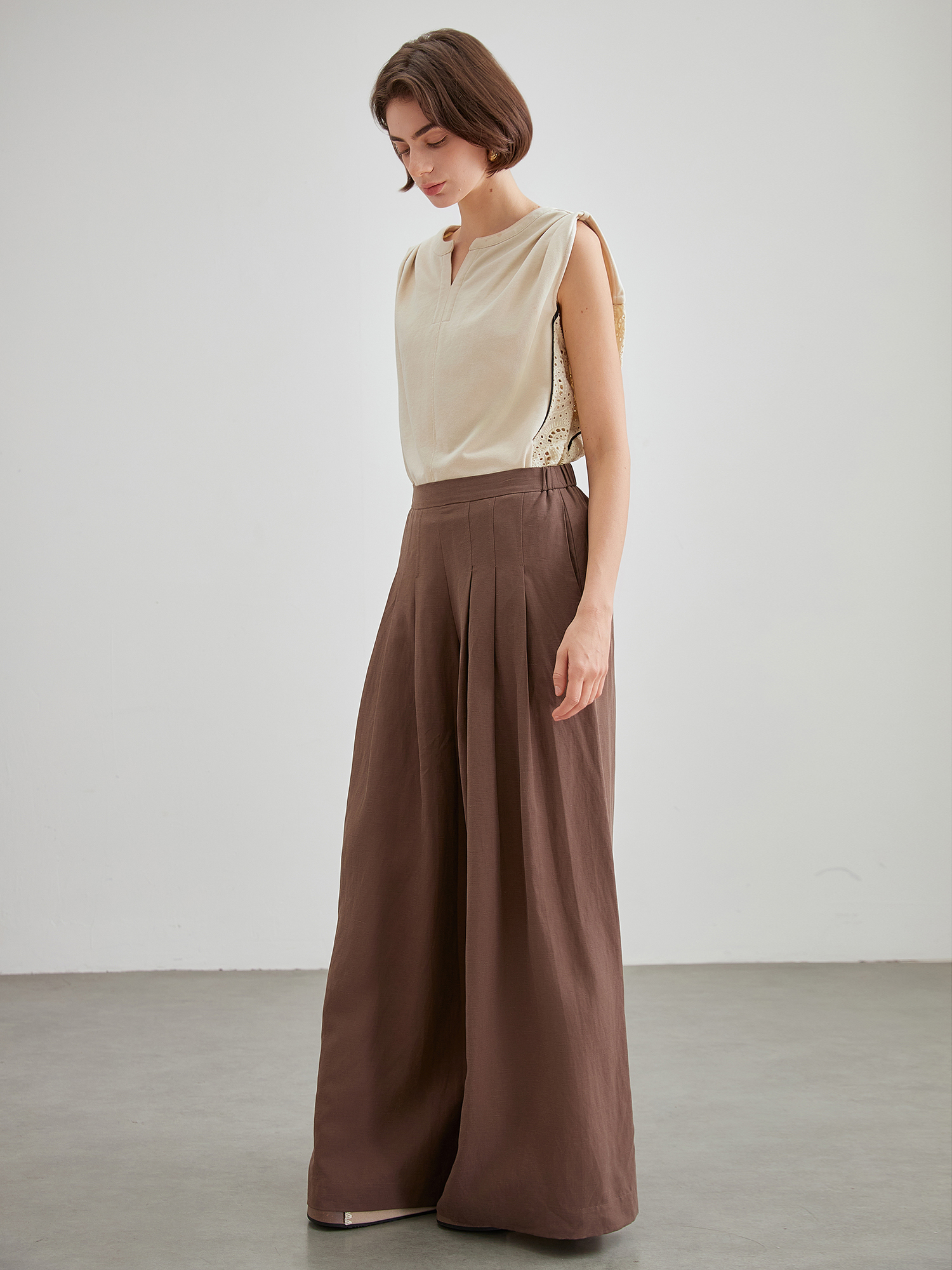 mi-tu 百褶闊腿褲