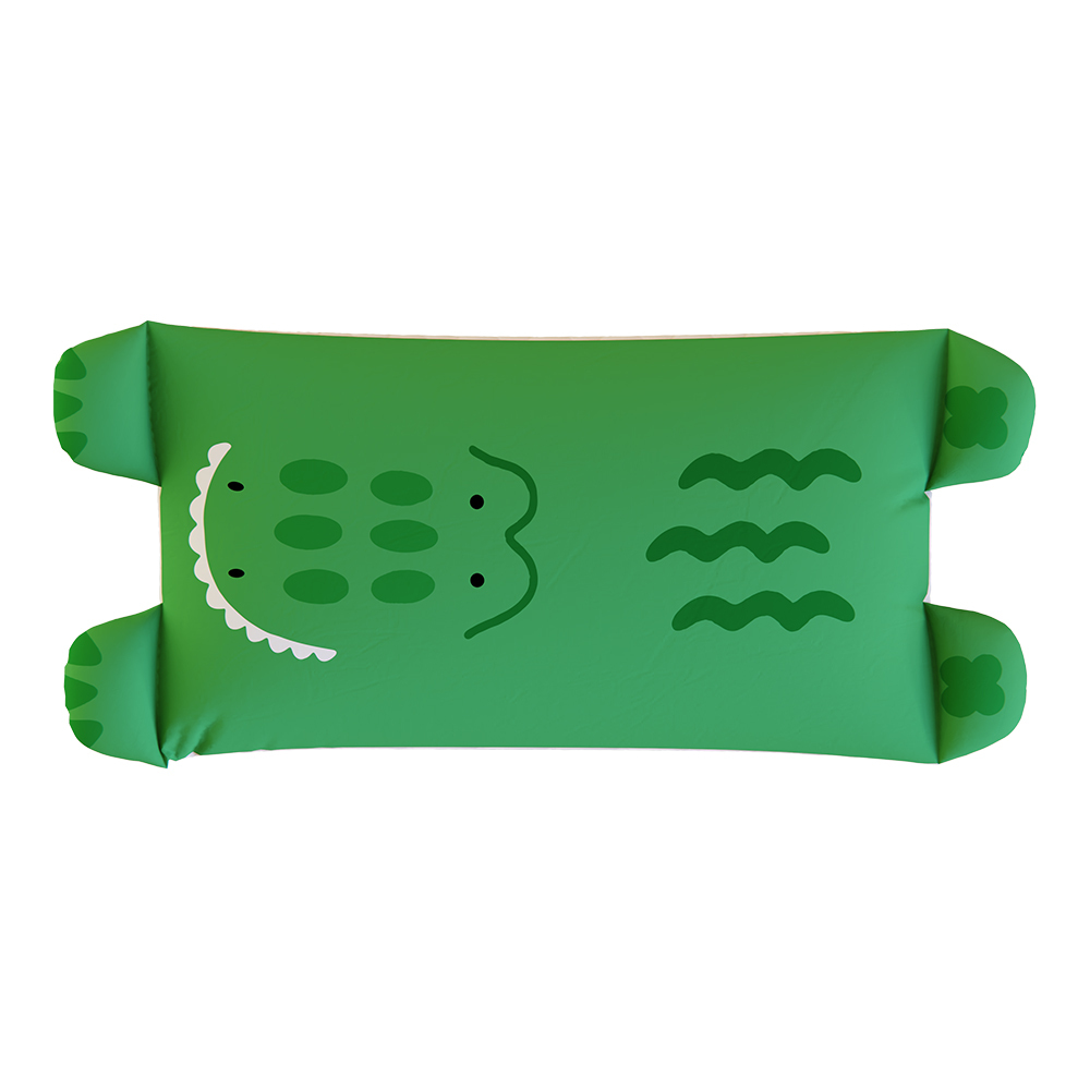 Milo&Gabby美國 動物好朋友-雙面寬版大枕套_涼感純棉款(Albert鱷魚)|超長寬枕|純棉吸汗|涼爽不悶熱|四季可用|