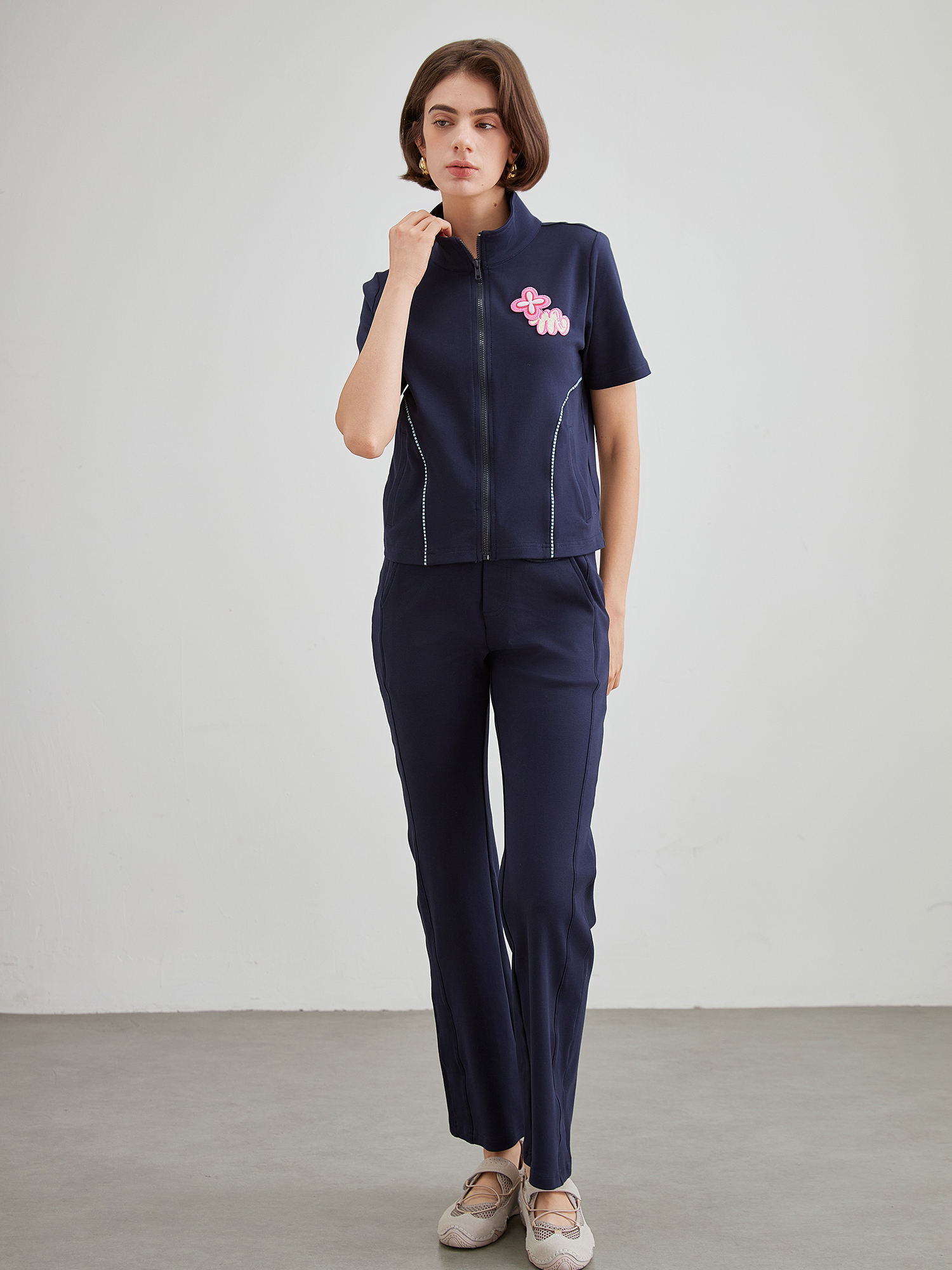 mi-tu 休閒闊腿褲