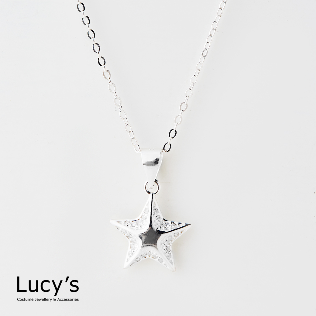 925純銀 閃爍星星 項鍊 (126014)