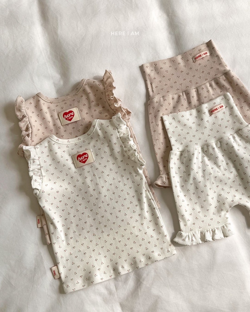 韓國🇰🇷HERE I AM 鬱金香荷葉邊家居套裝(12m-XL)