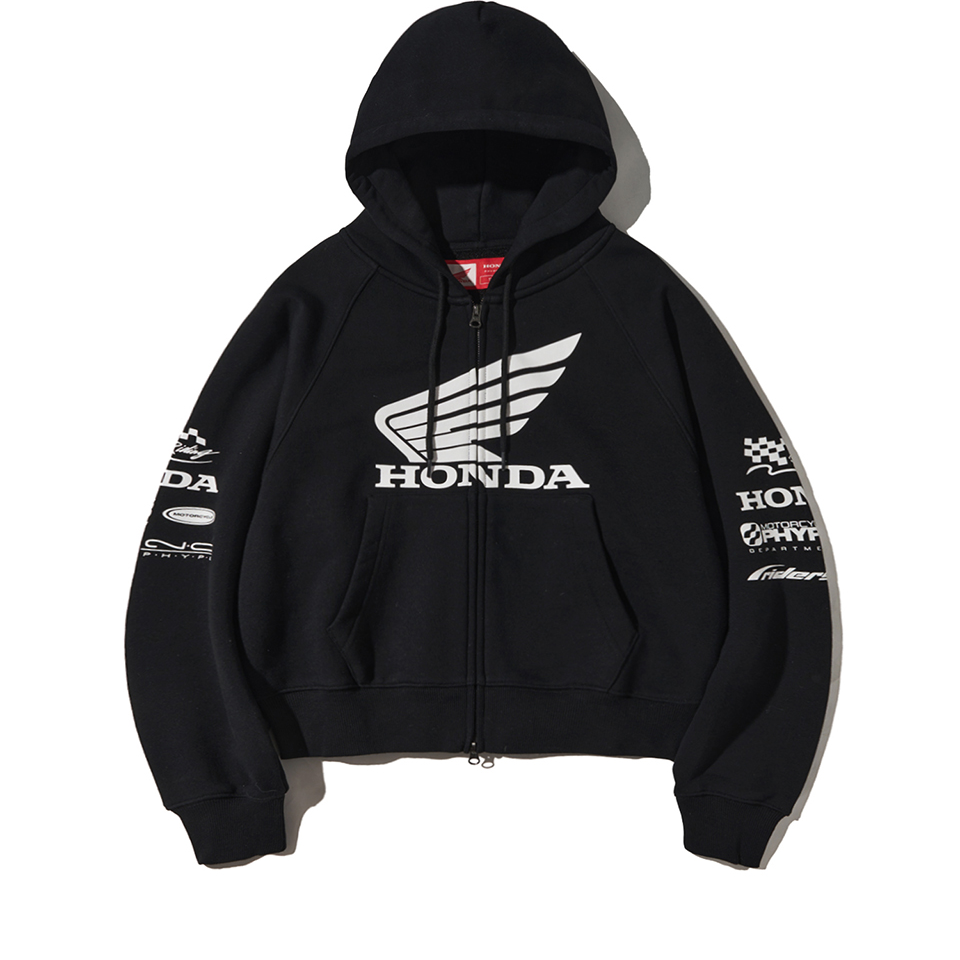【預購】K031354 Honda賽車標誌連帽拉鍊外套