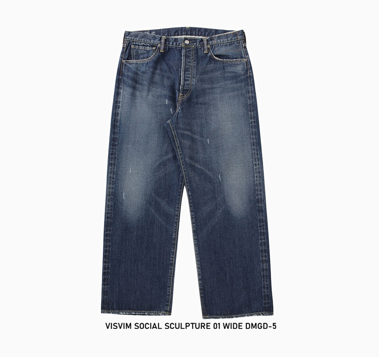 LAST PCS: VISVIM SOCIAL SCULPTURE 01 WIDE DMGD-5 - SIZE 32 PRE ORDER ITEM (預訂中)