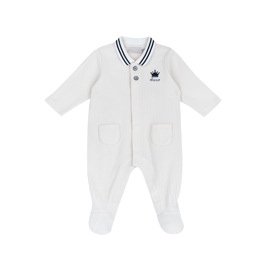 皇室小熊-POLO領前開長袖兔裝