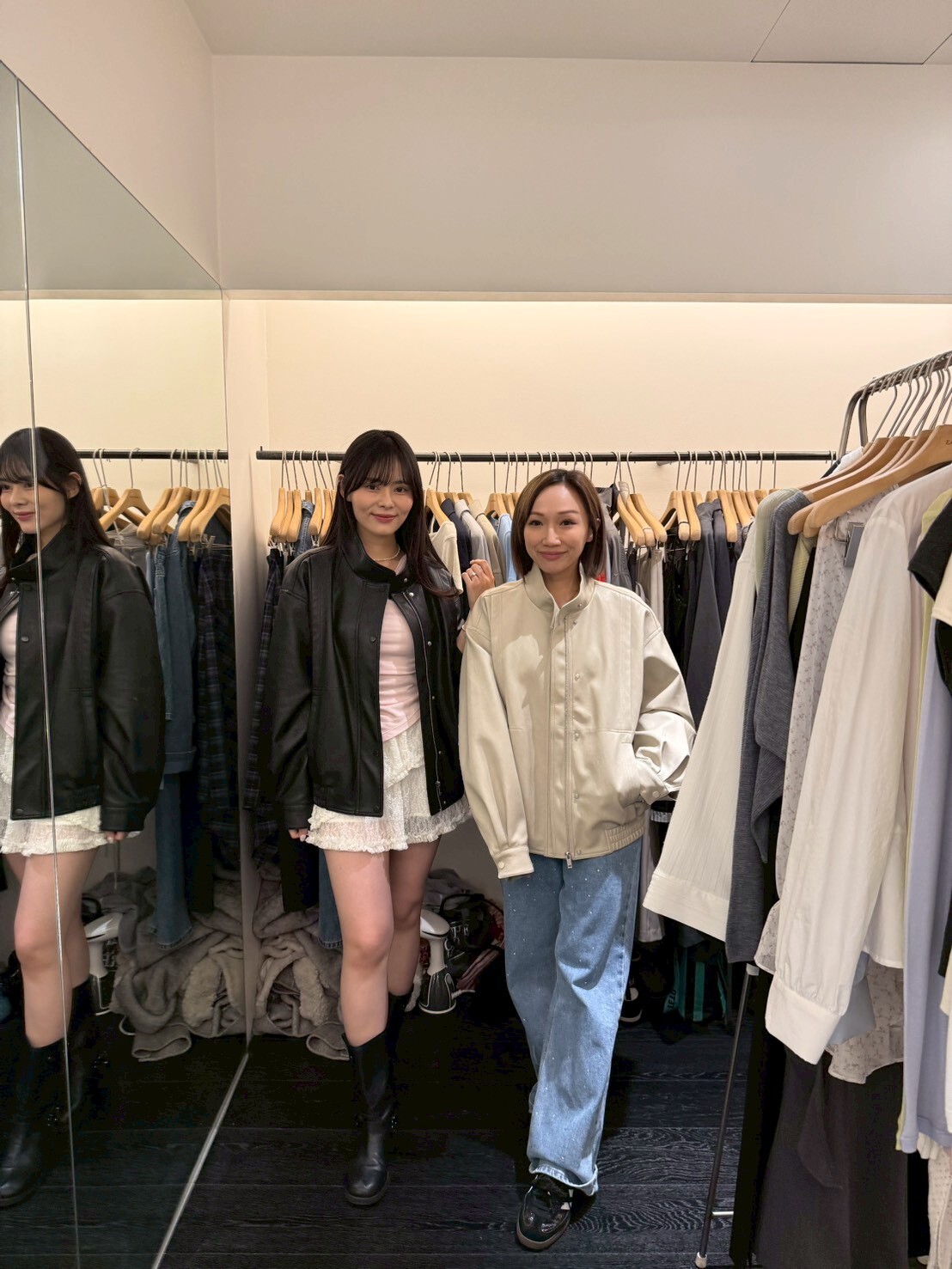 OB6007 立領仿皮外套