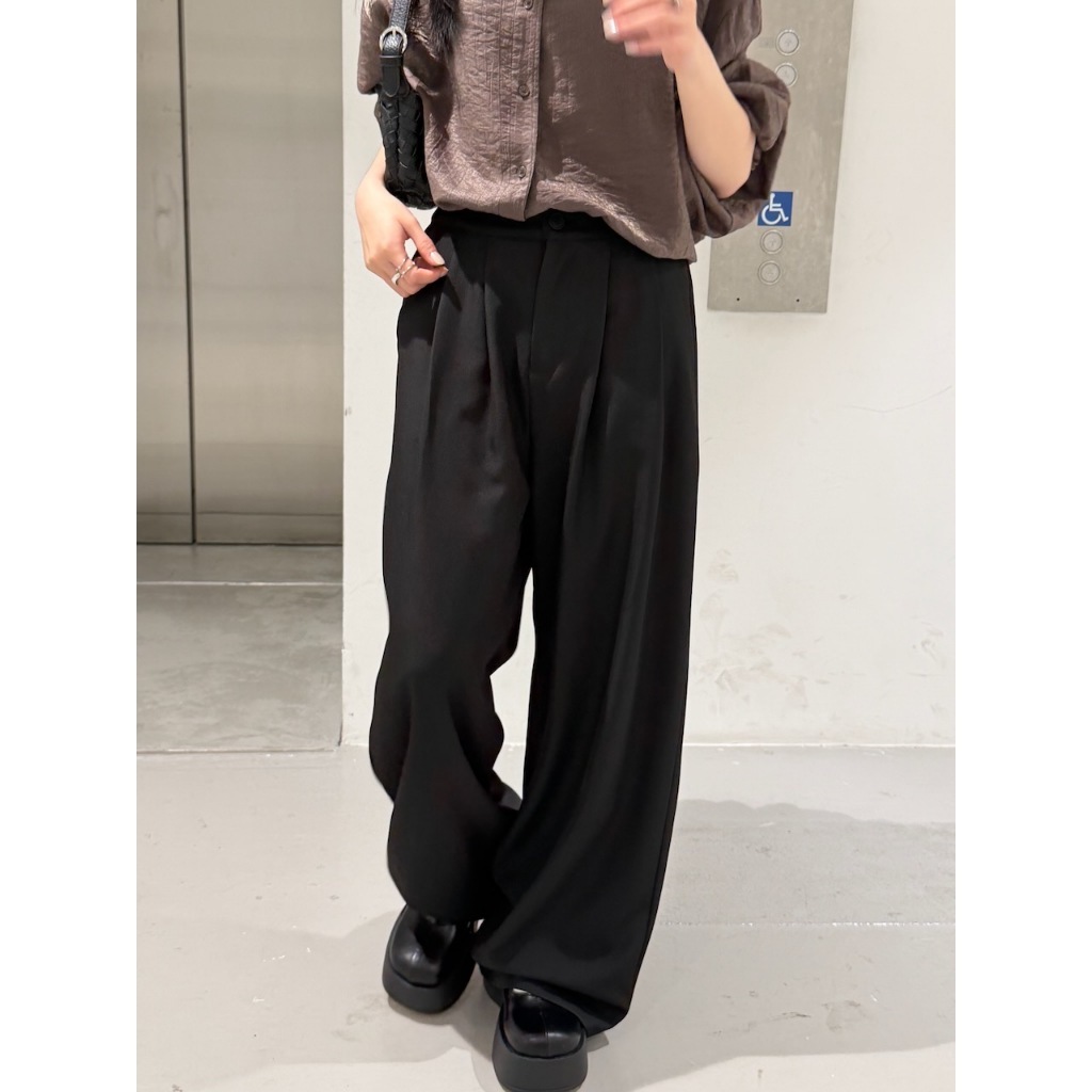 A12 垂墜感滿分的後鬆緊西裝褲 #A3089