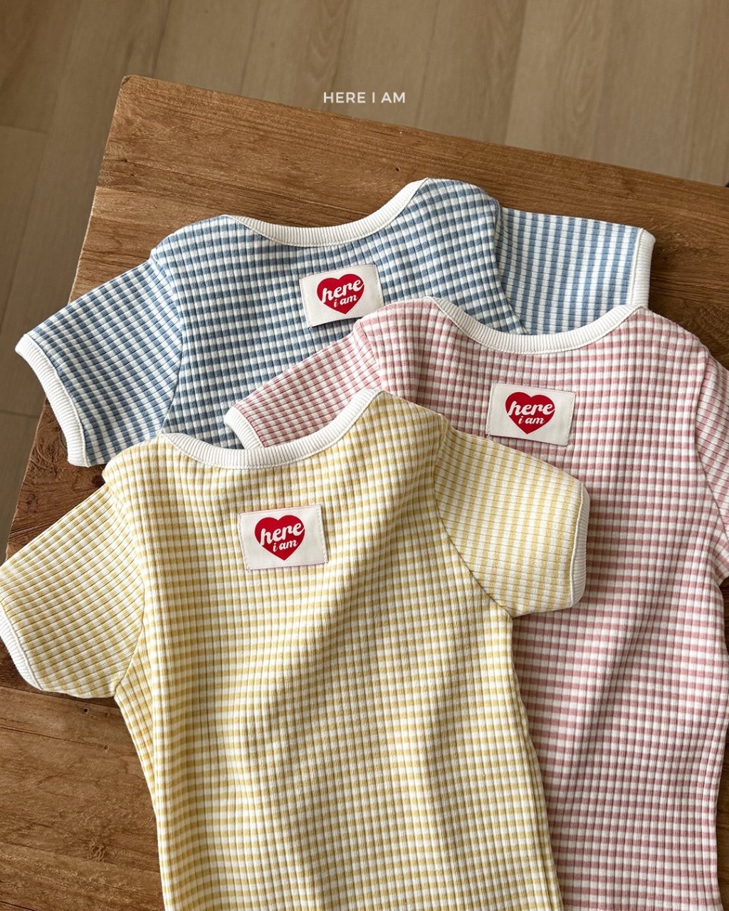 韓國🇰🇷HERE I AM 粉彩坑條家居套裝(12m-XL)