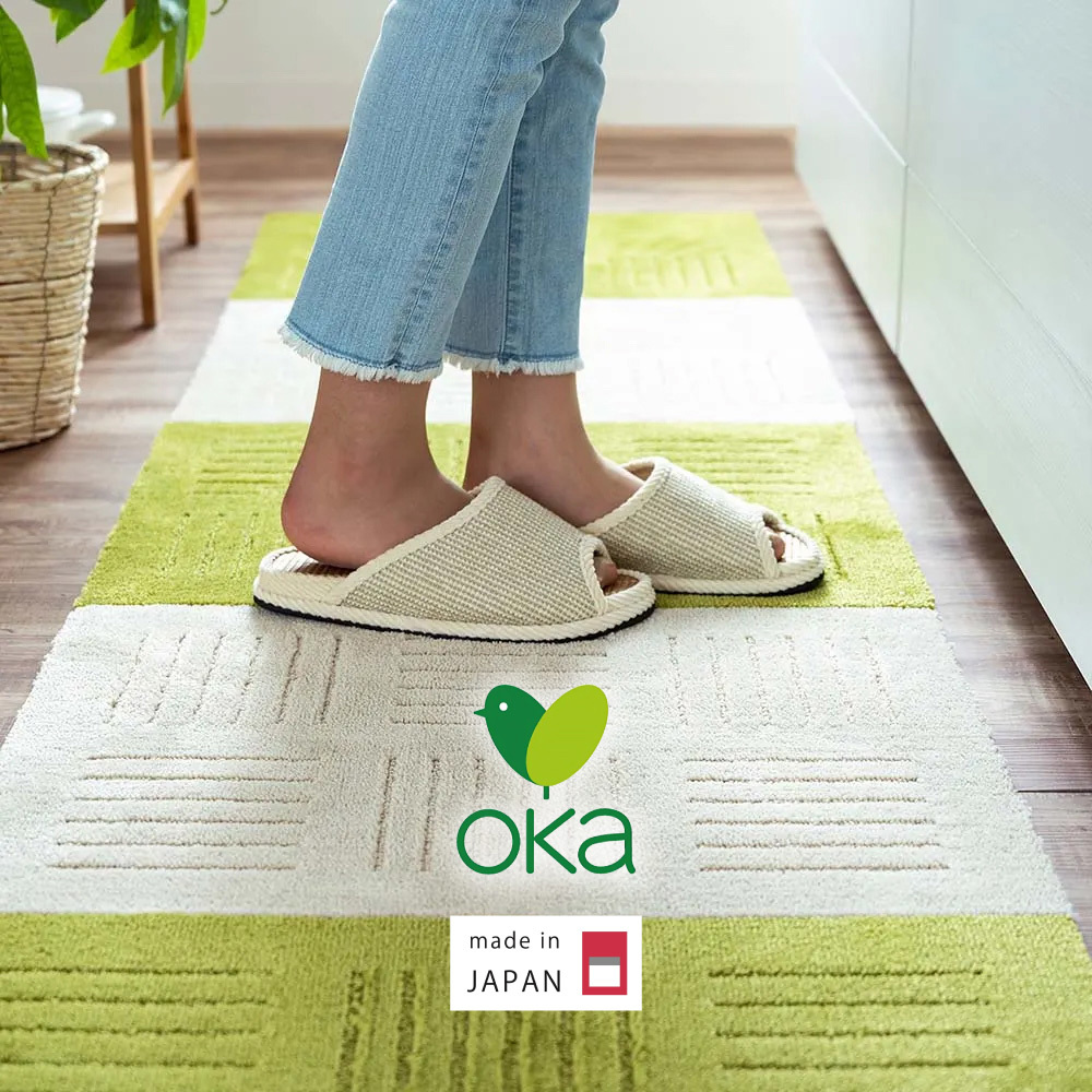 《oka》日本製Pita Plus吸水防滑拼接地墊(2枚組) 45×60cm