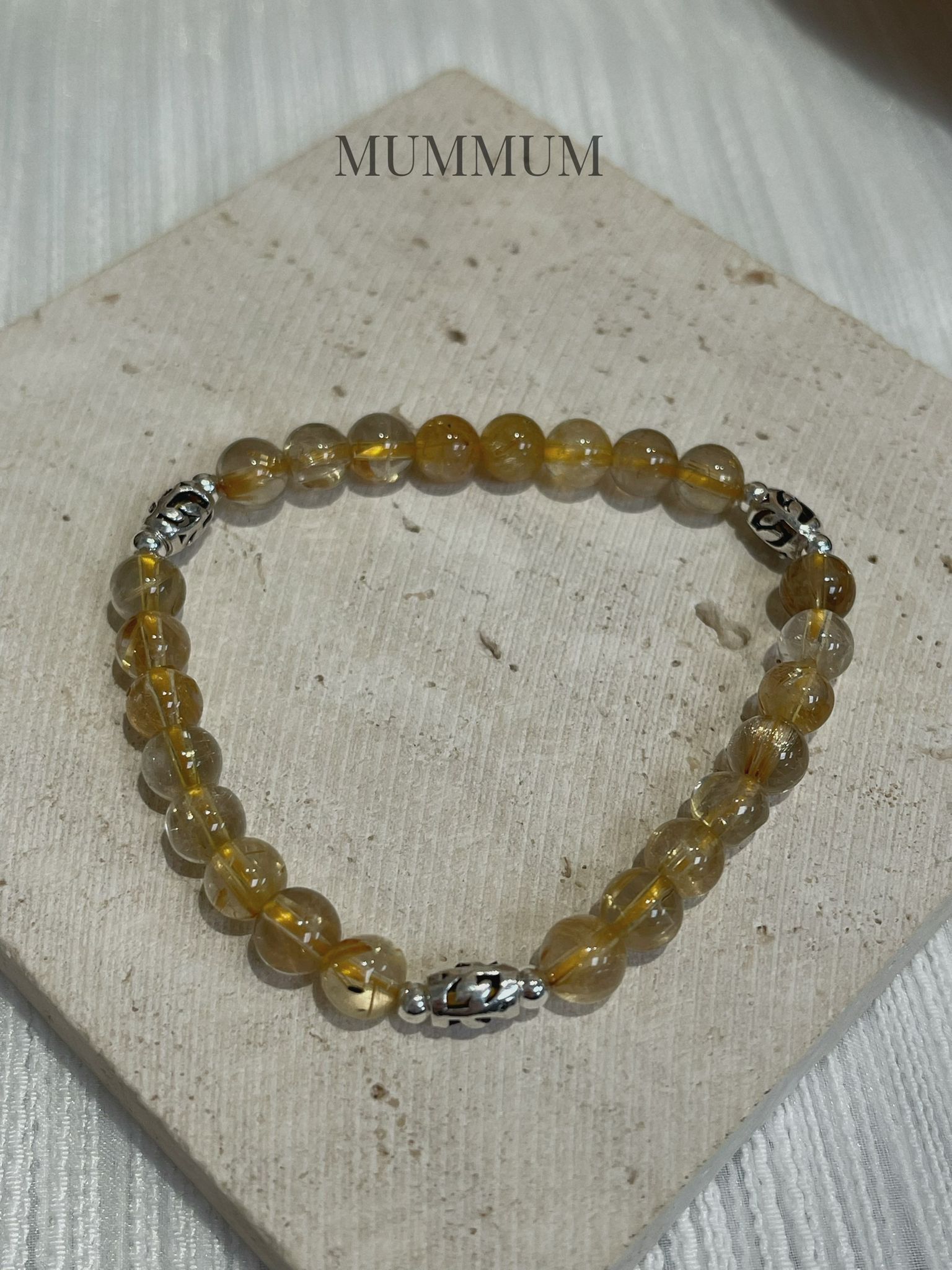 SL13273/亮面珠搭配銀珠手鏈