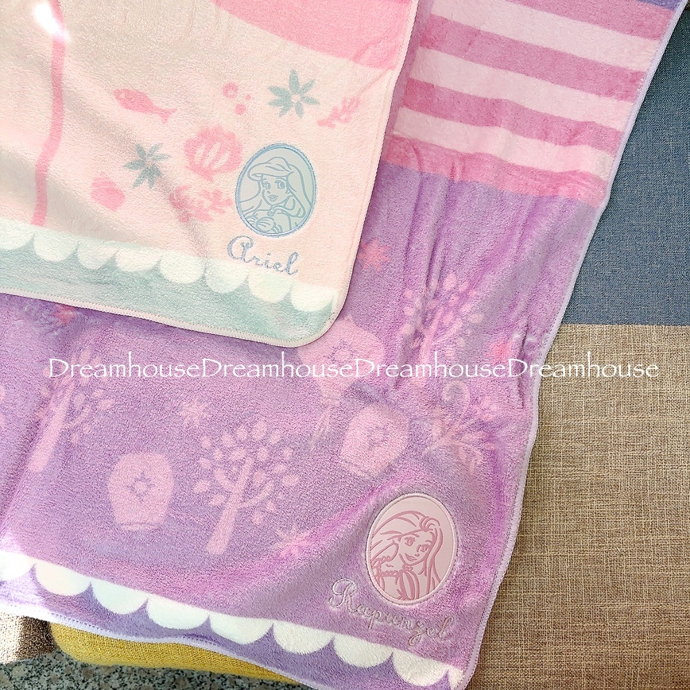 迪士尼 公主系列 小美人魚 艾莉兒 魔髮奇緣 樂佩 棉質 吸水 速乾 毛巾 浴巾 小浴巾 長巾