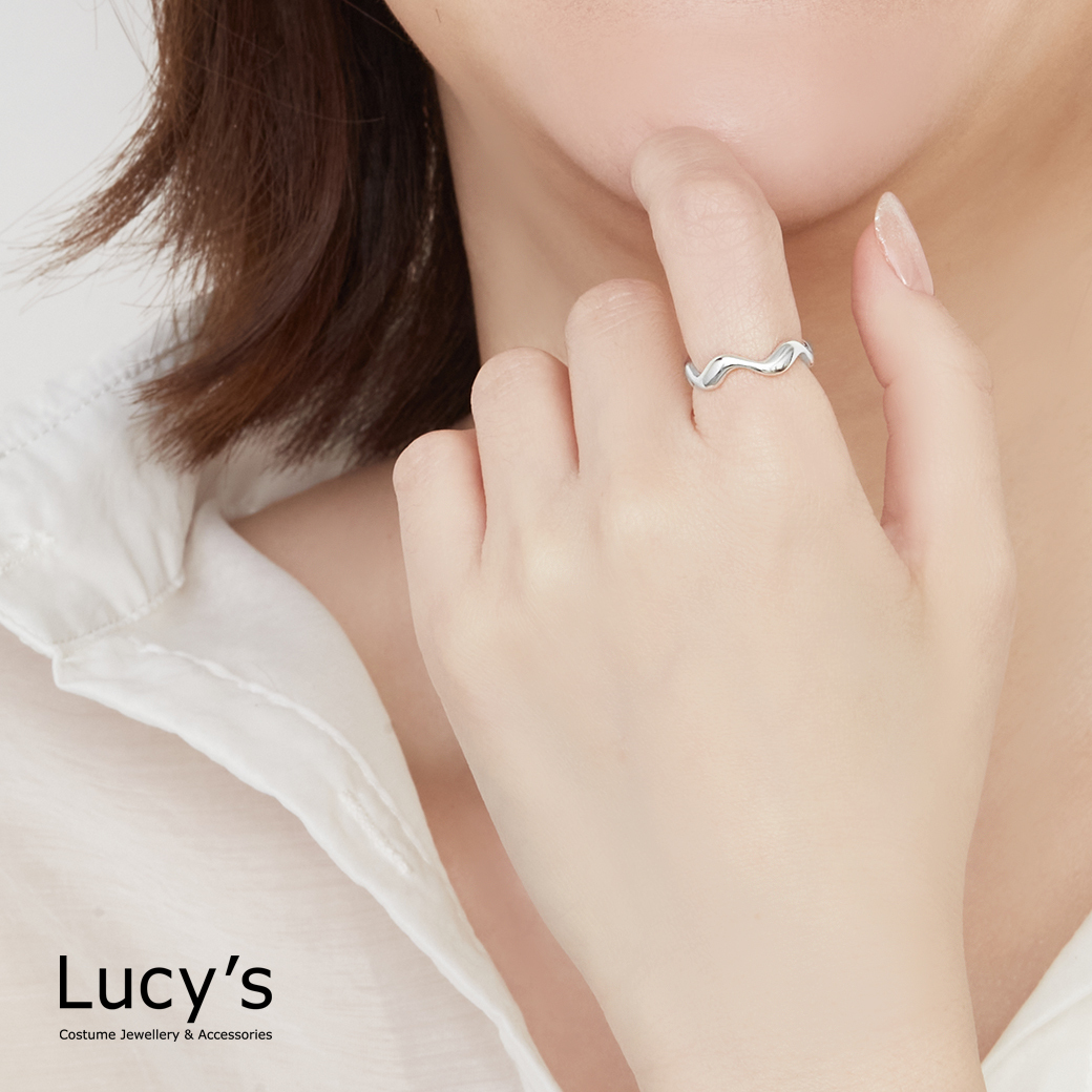 925純銀 波浪 尾戒 (108217)