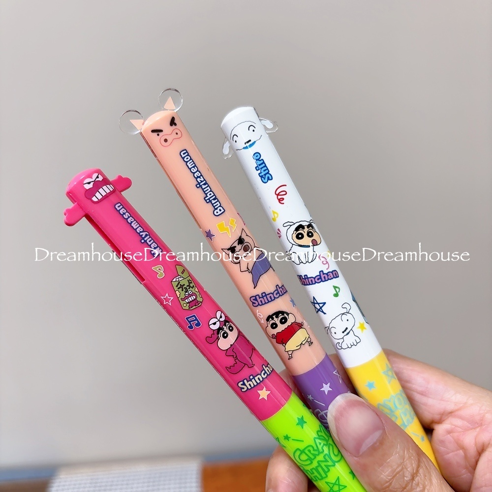 日本製 蠟筆小新 變裝小新 小白 肥嘟嘟左衛門 巧克比 黑筆 紅筆 原子筆 雙色筆 多色筆 筆