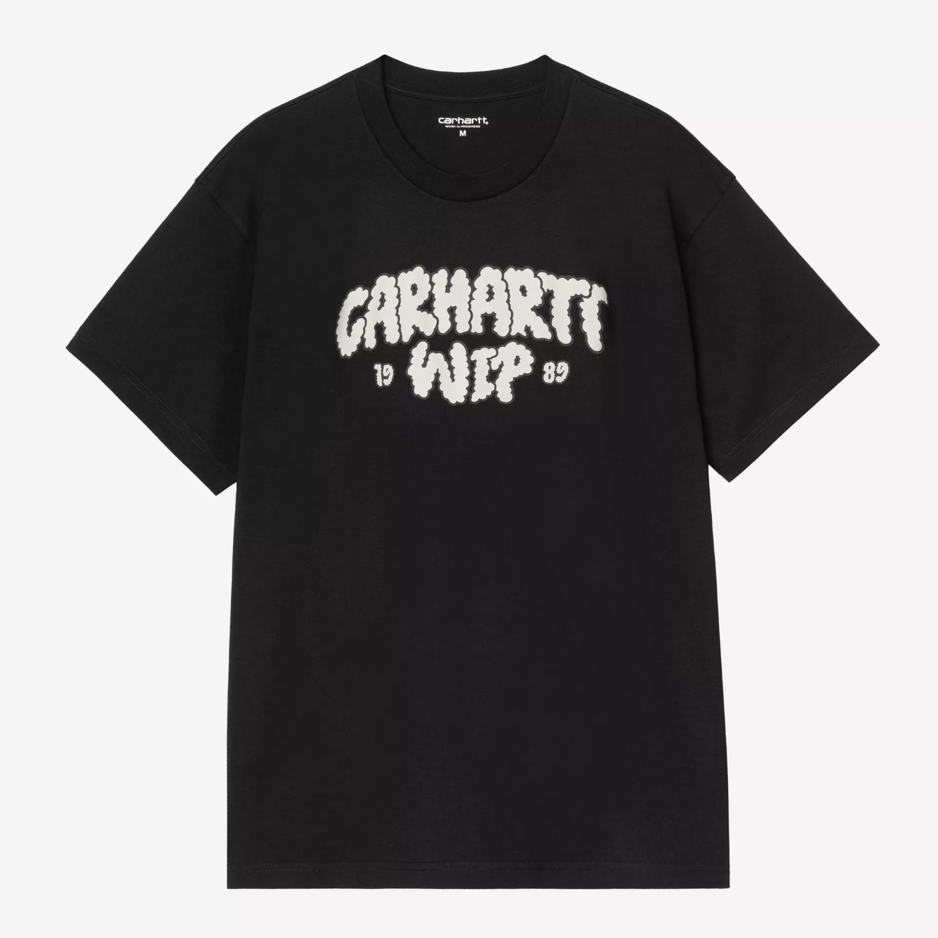 -(B5c04)-CARHARTT WIP S/S CLOUD SCRIPT T-SHIRT 雲朵 字體 短Ｔ 黑色/卡其-I036200