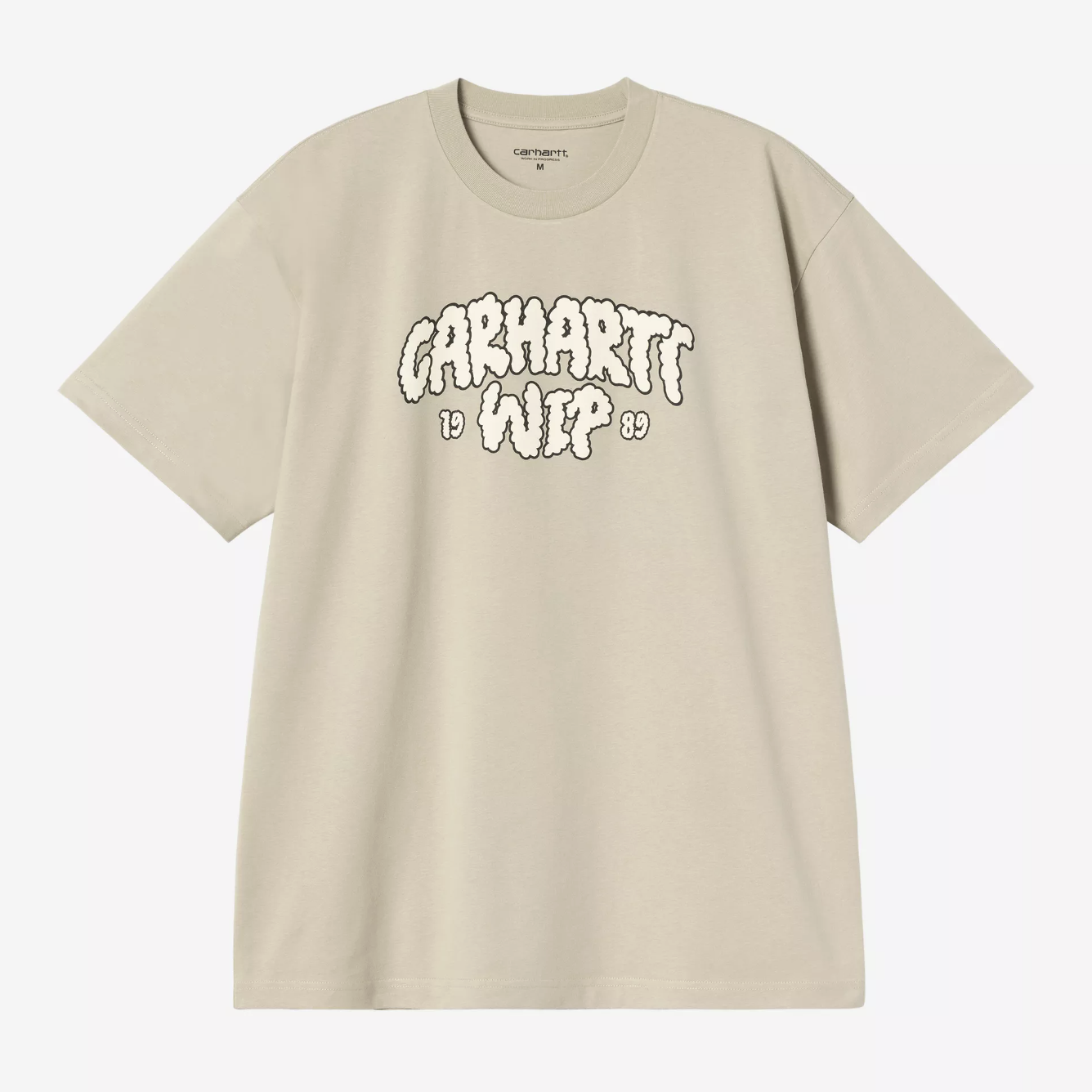 -(B5c04)-CARHARTT WIP S/S CLOUD SCRIPT T-SHIRT 雲朵 字體 短Ｔ 黑色/卡其-I036200