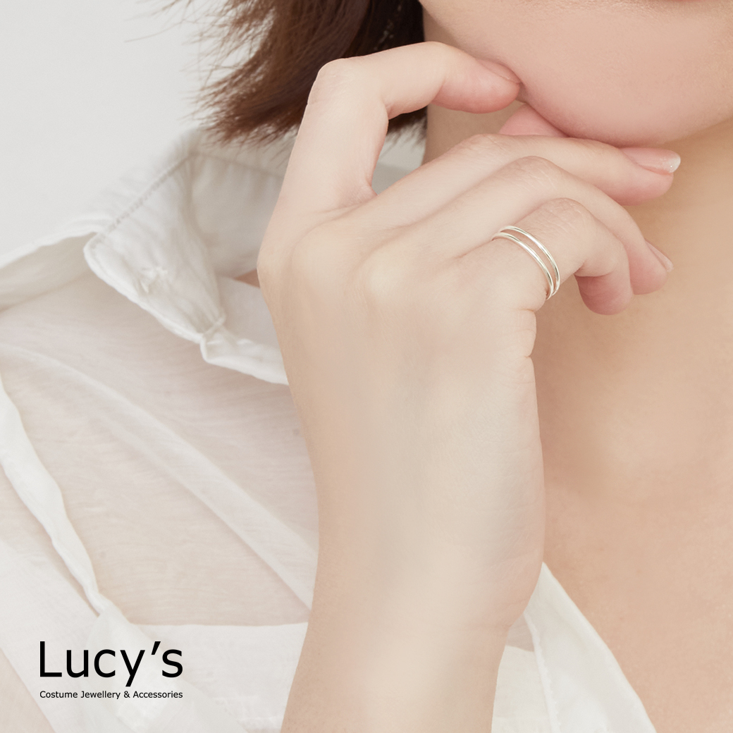 925純銀 雙層線圈 尾戒 (126774)